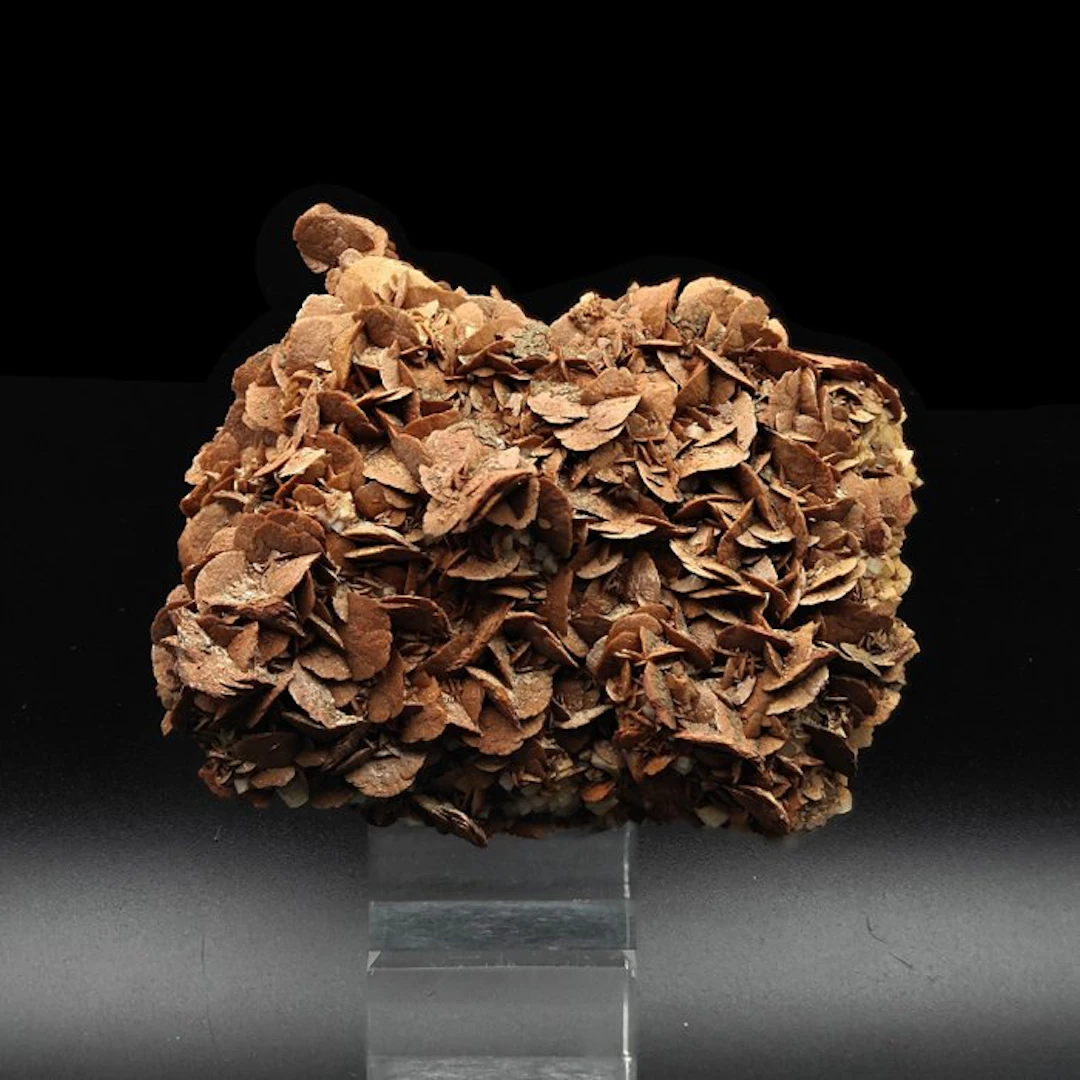 ALPINO, Floating siderite with yellow dolomite and golden...