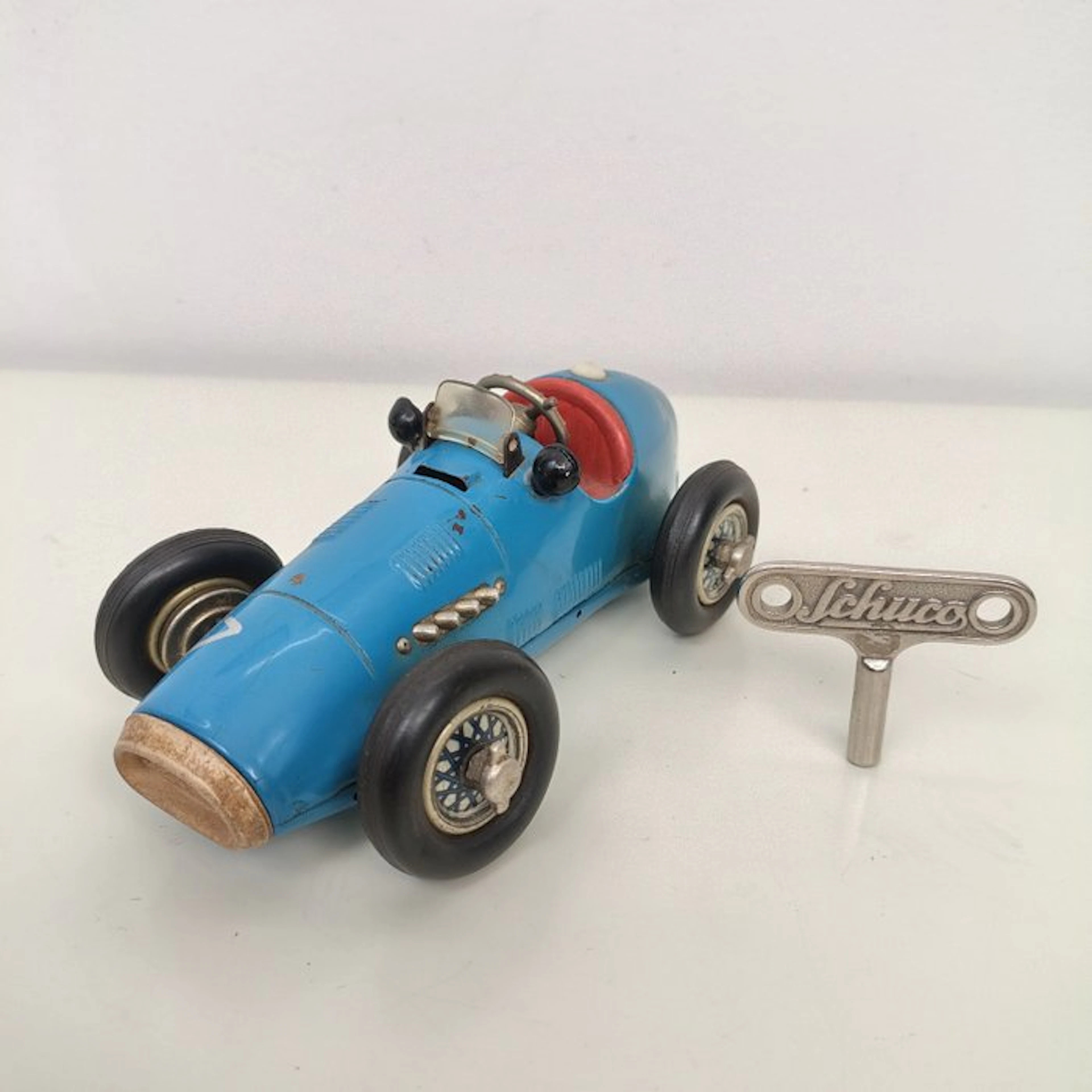 Schuco - 1070 - Grand Prix Racer (US Zone) - Wind-up tin car - Germany