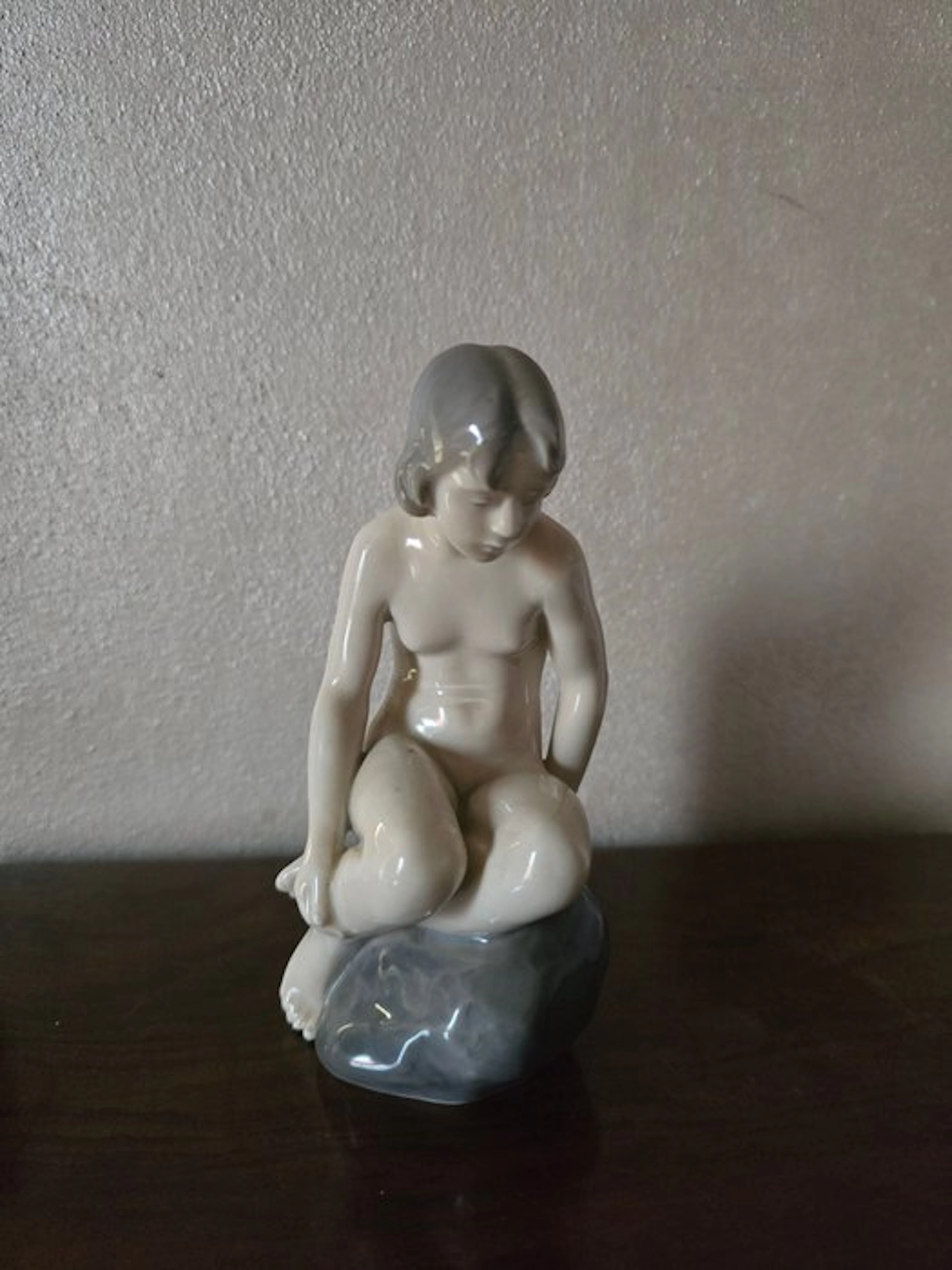 Royal Copenhagen - Figurine - Girl on Stone / La Sirenetta - Porcelain