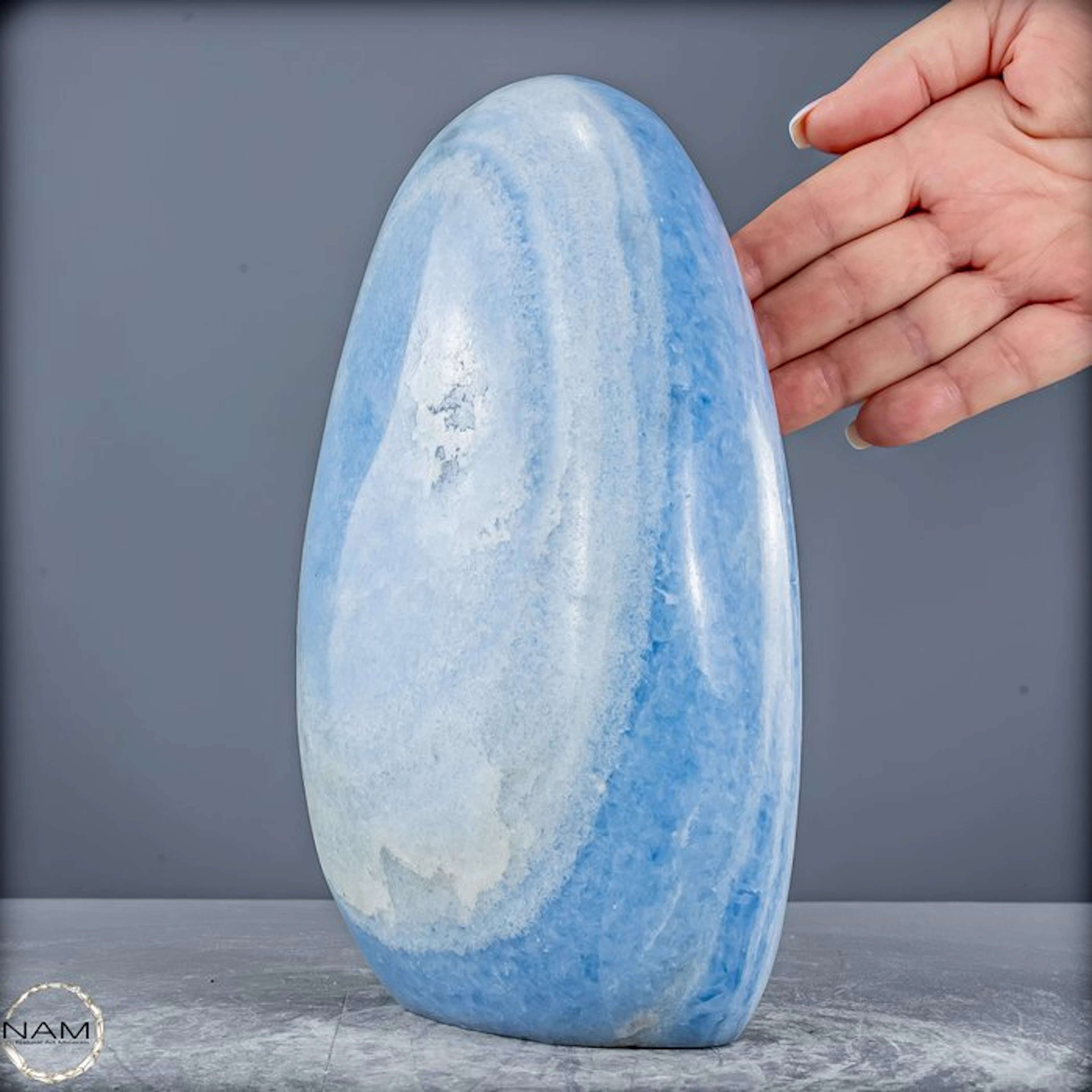 Exclusive blue calcite freeform – The essence of calm and clarity- 3867.15 g