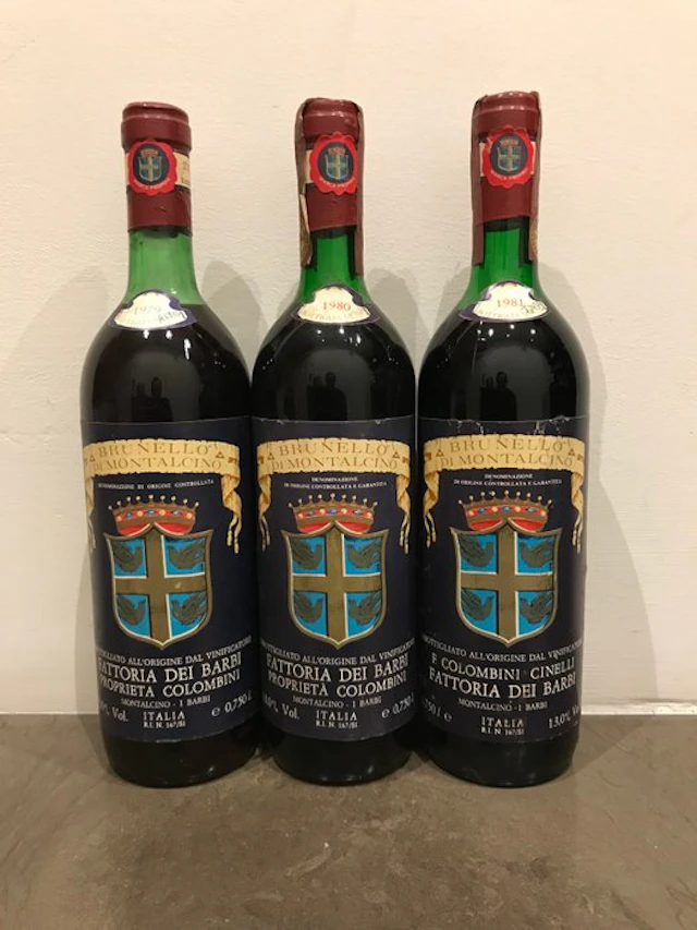1979, 1980 & 1981 Barbi - Brunello di Montalcino - 3 Bottles (0.75L)