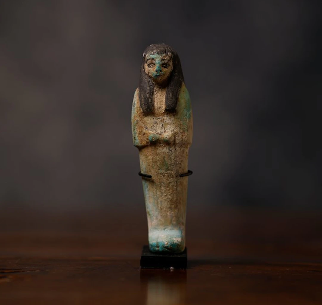 Ancient Egypt, Faience Shabti - 11 cm