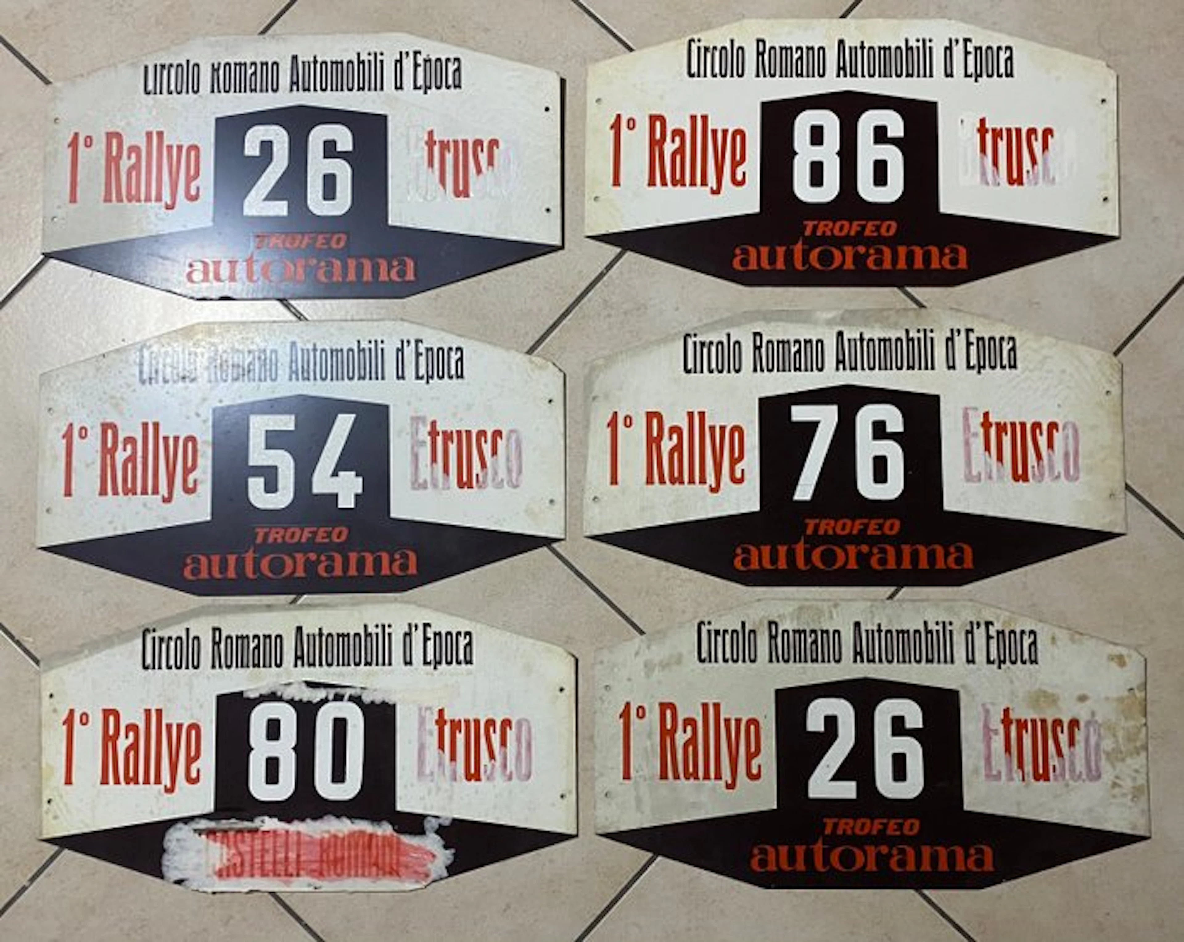 Rally road signs - Rally Etrusco Circolo Romano auto d'epoca - Sign - 2019