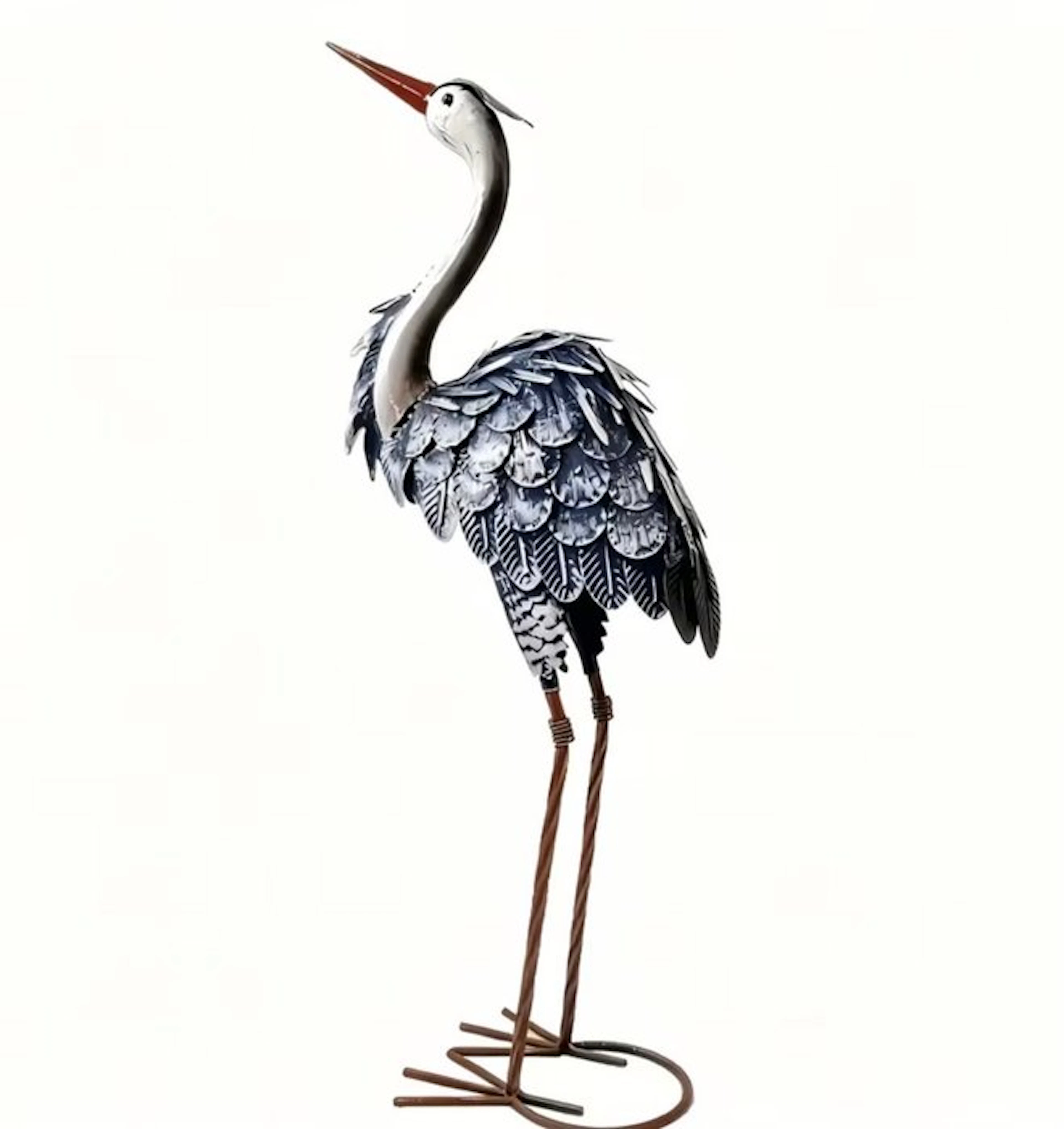 Unknown - Figure - Heron garden sculpture - Metal, Iron