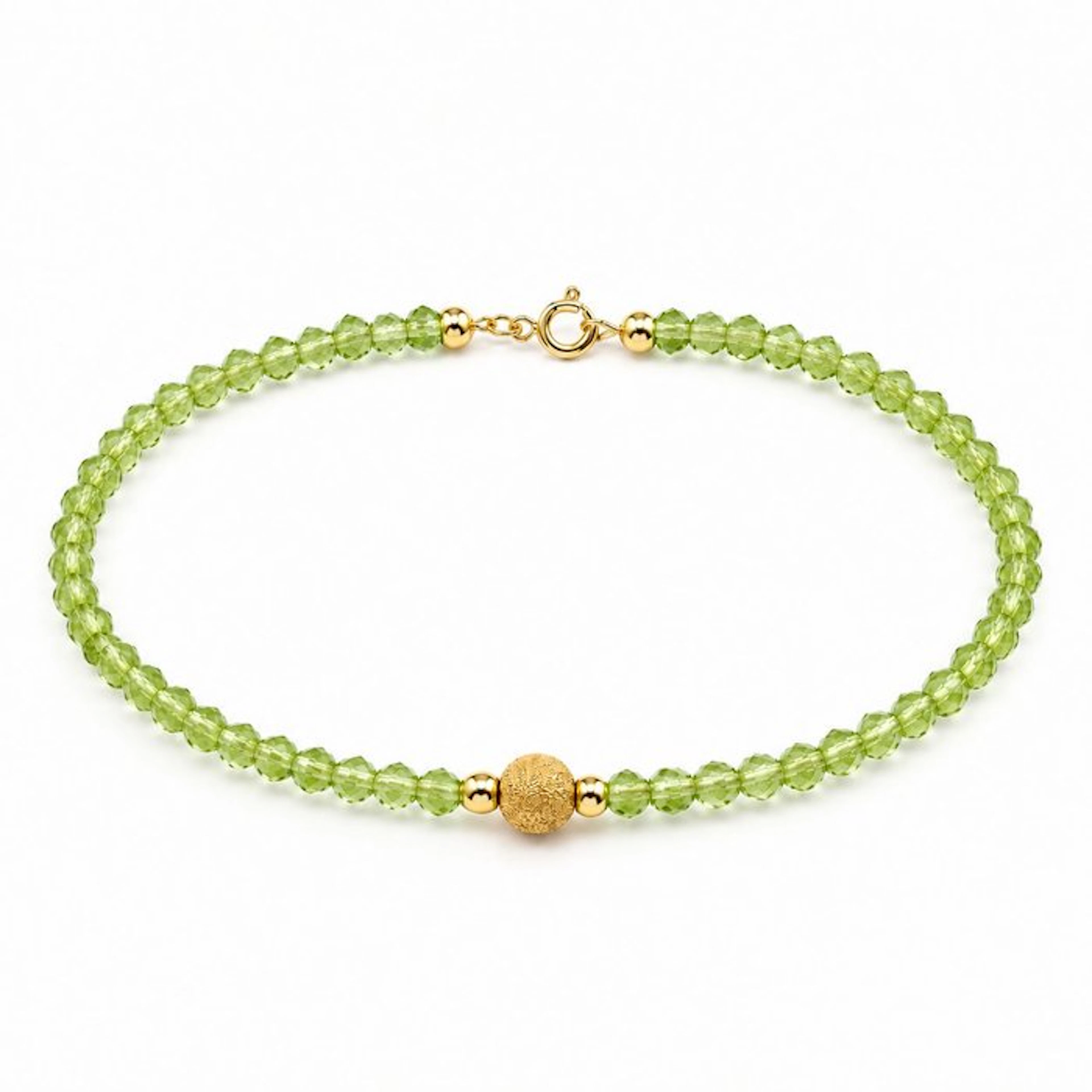 No reserve price - Bracelet - 18 kt. Yellow gold Peridot