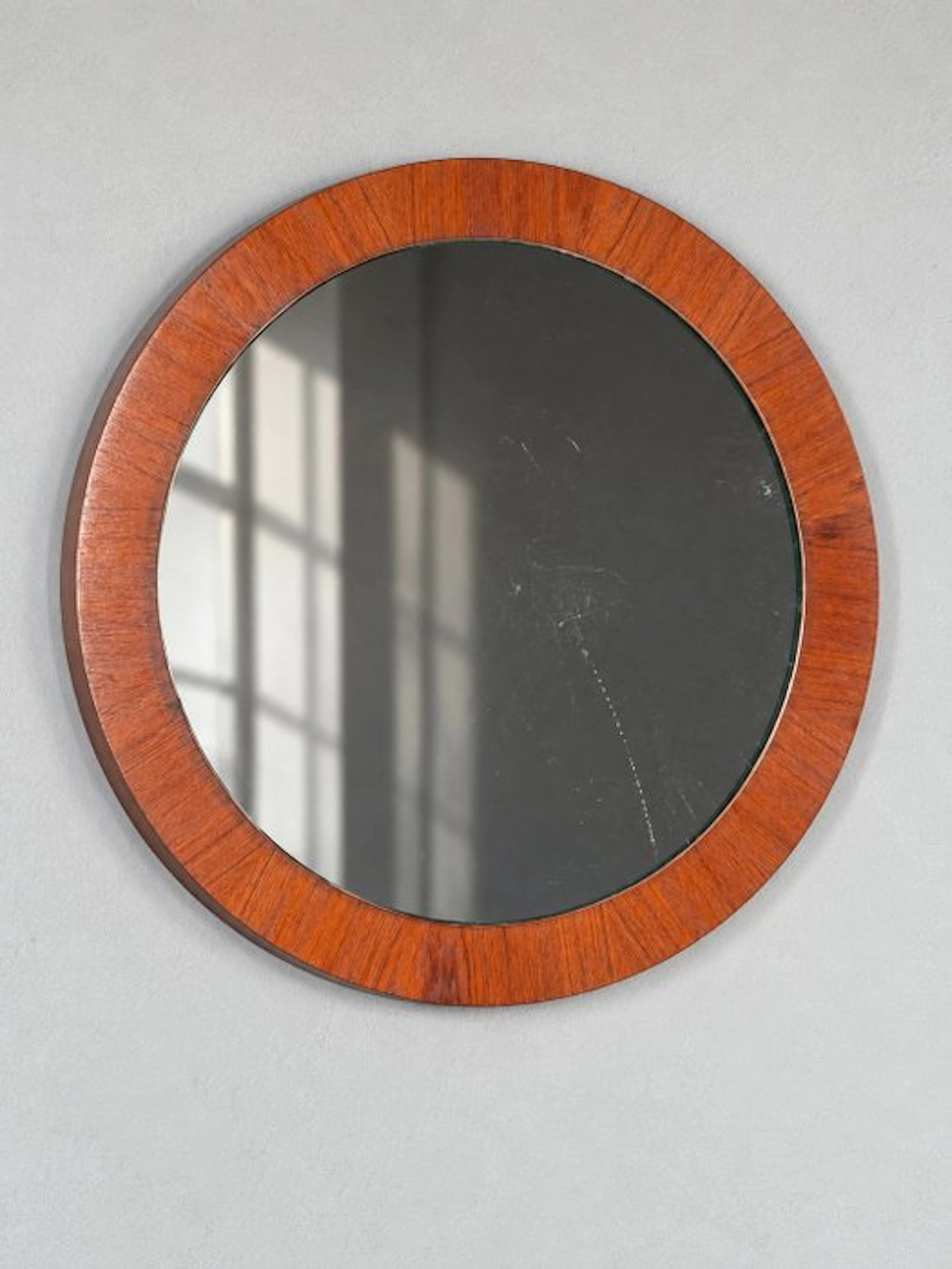 Wall mirror - Glass, Wood - Mid-century throat mirror