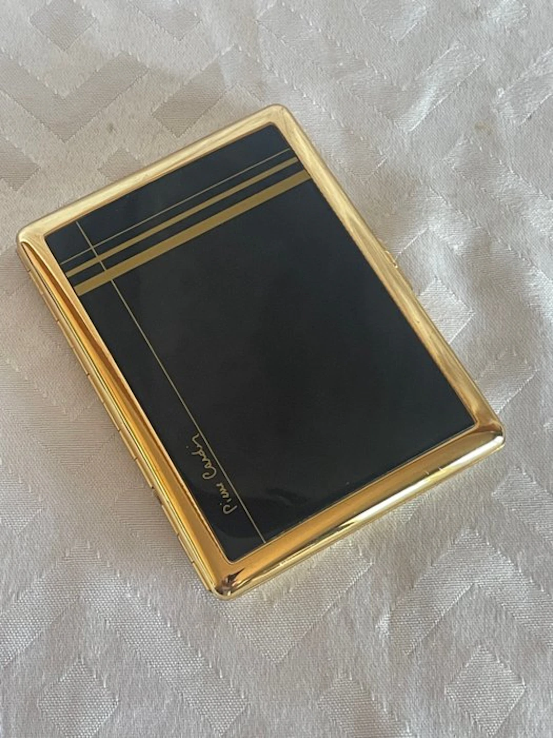 Pierre Cardin - Cigarette case - cigarette case - Gold plated, Lacquer