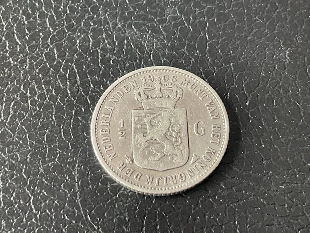 Netherlands. Wilhelmina. 1/2 Gulden 1906 (No reserve price)