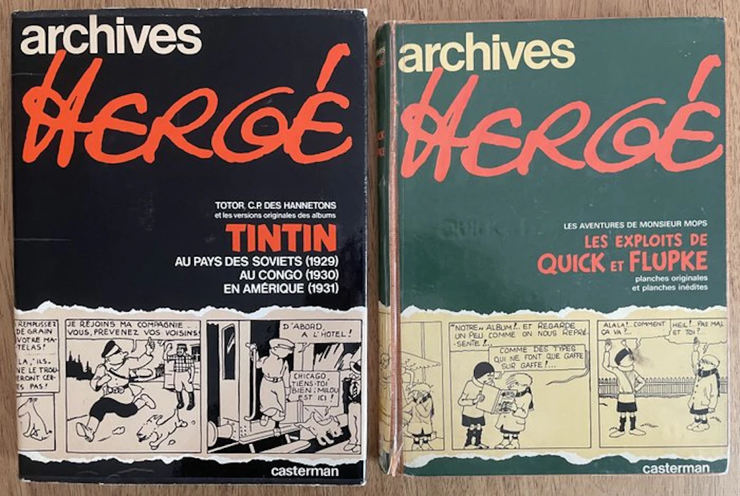 Archives Hergé T1 + T2 - 2x C + jaquette - 2 Album - First edition - 1973/1978