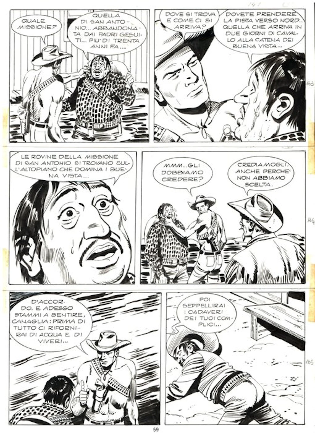 Letteri, Guglielmo - 2 Original page - Tex #406 - "Uomini crudeli" - 1994