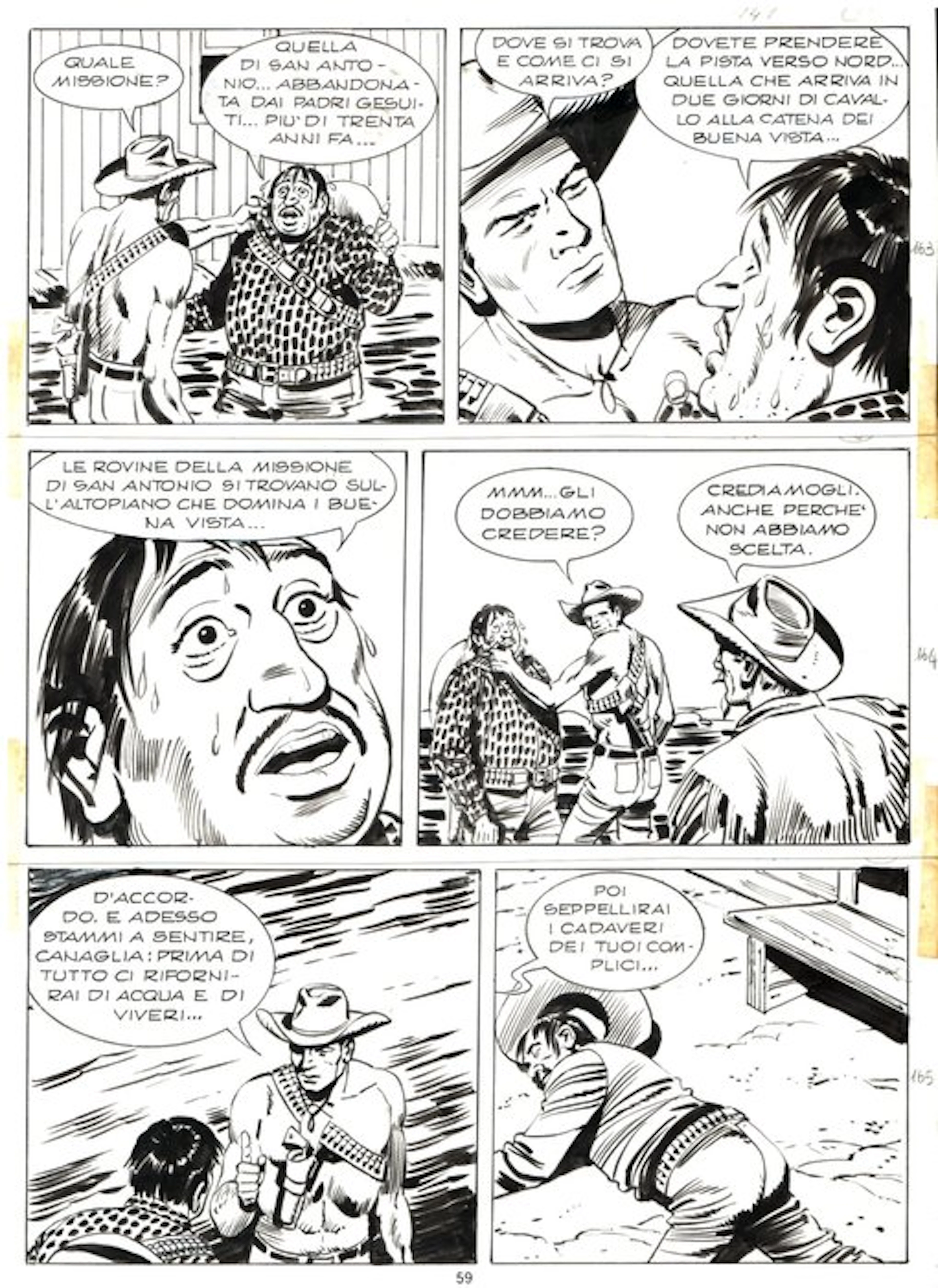 Letteri, Guglielmo - 2 Original page - Tex #406 - "Uomini crudeli" - 1994