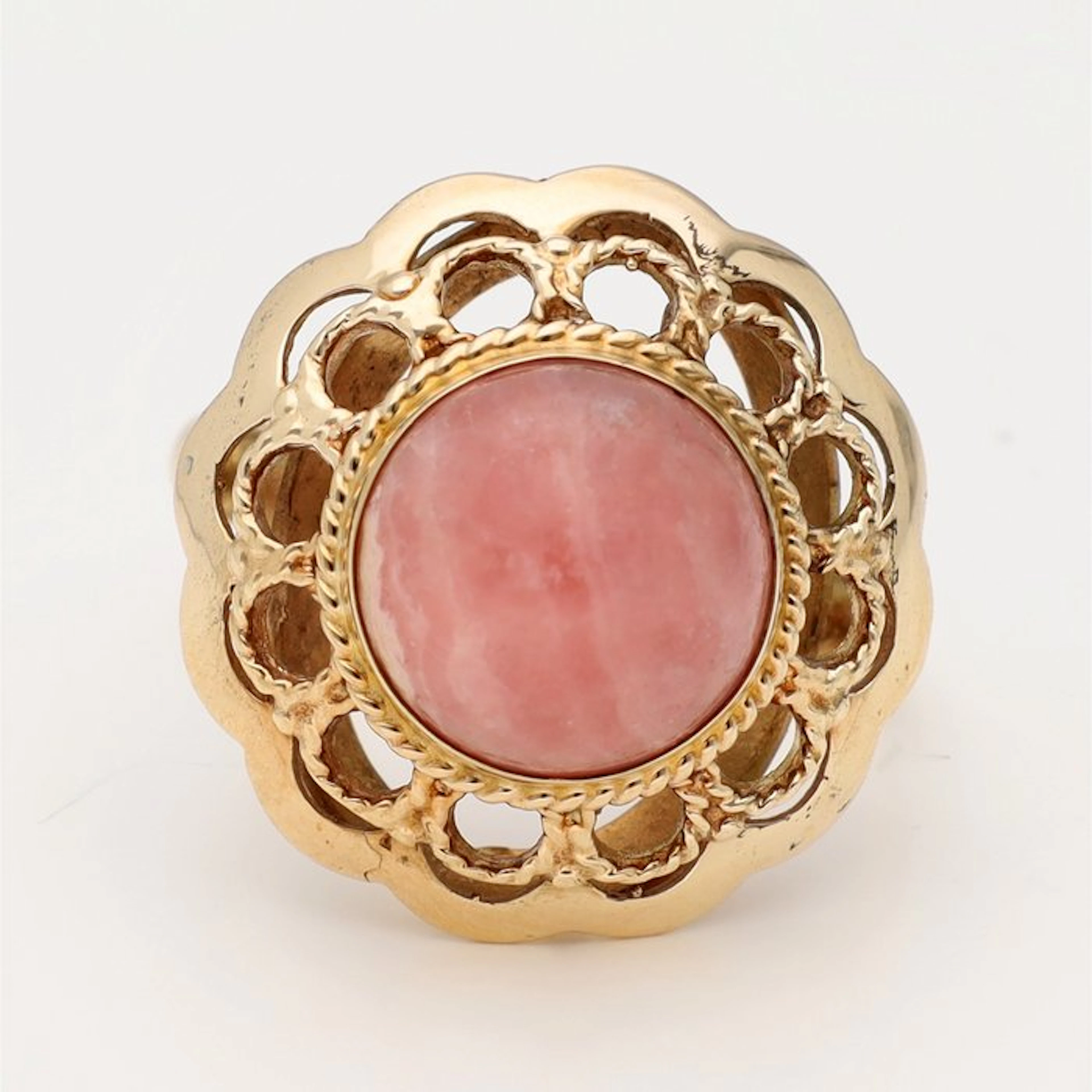 Ring - 14 kt. Yellow gold - 7.60ct. tw. - Rhodochrosite