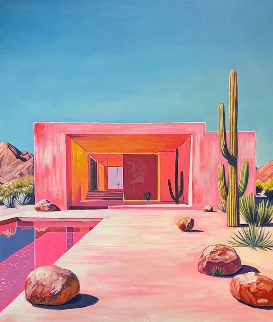 Alexy Berthelot - pink pool desert house