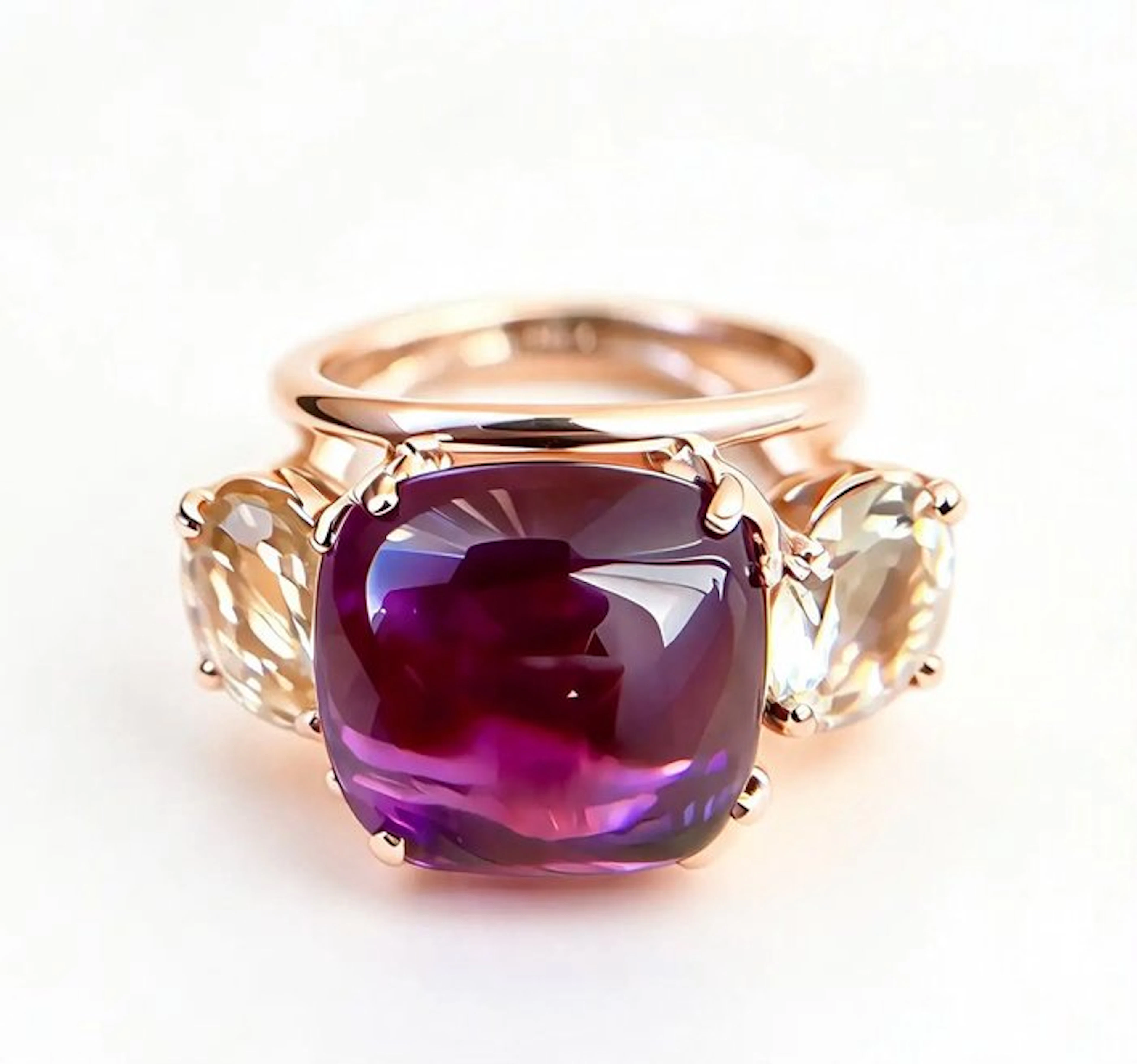 No reserve price - Ring Silver - 17.00ct. tw. Spinel - Topaz
