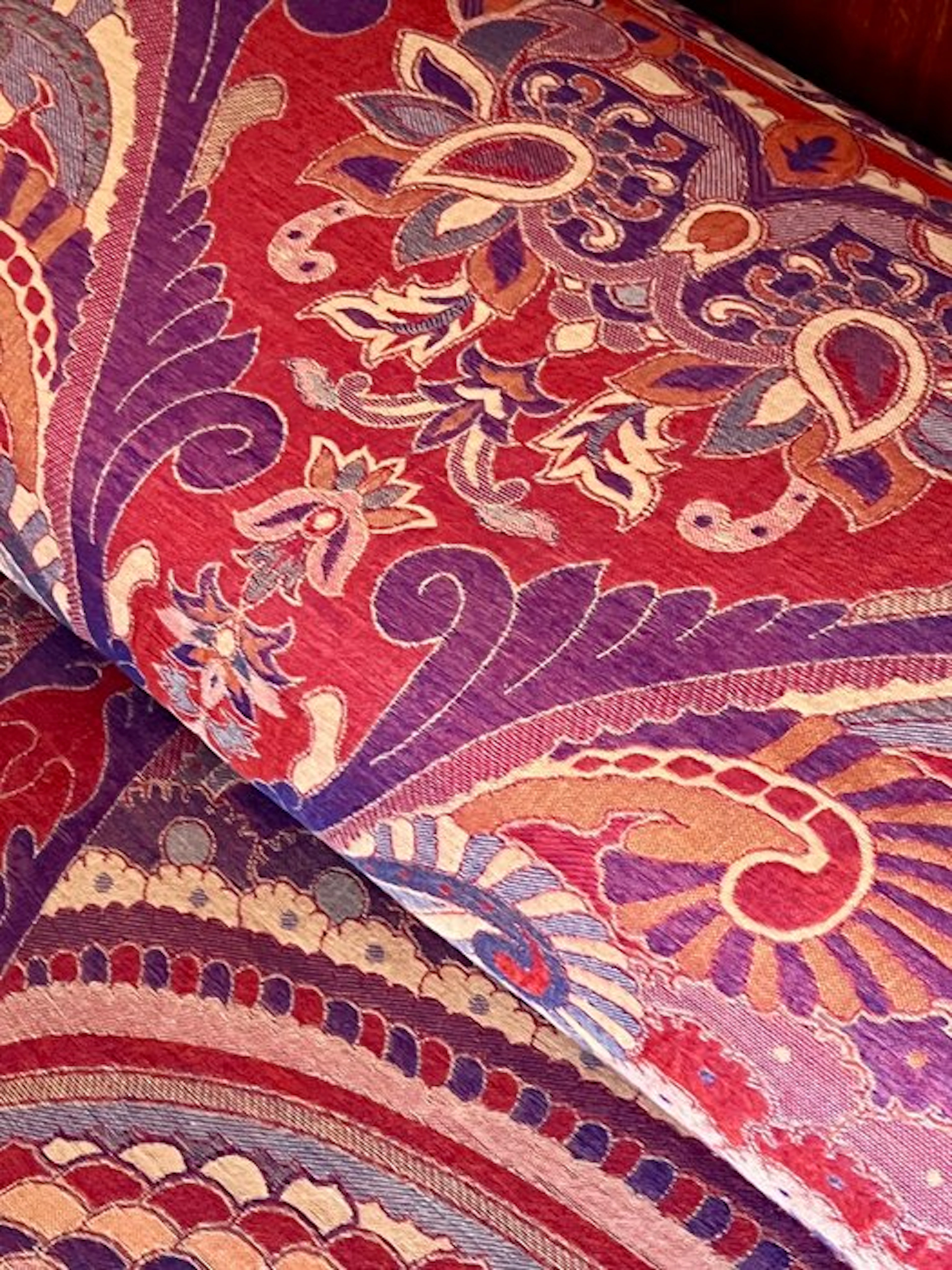** Authentic cashmere wool quilt, paisley print, - Bedspread - 285 cm - 240 cm