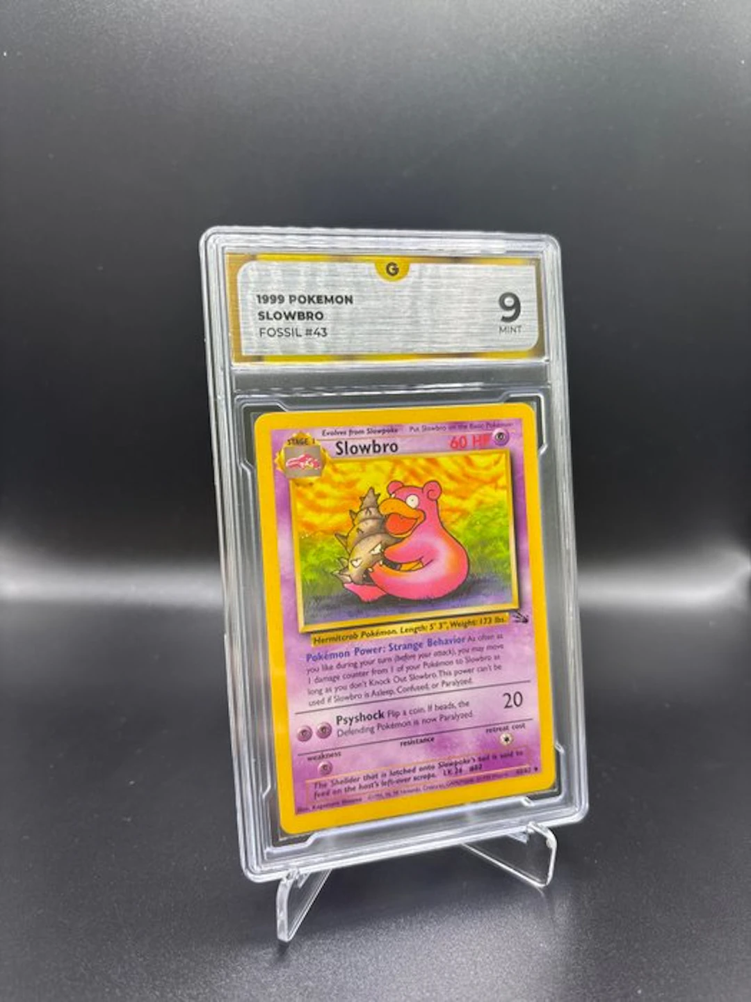 Pokémon - 1 Graded card - Slowbro #43 Fossil - GG 9