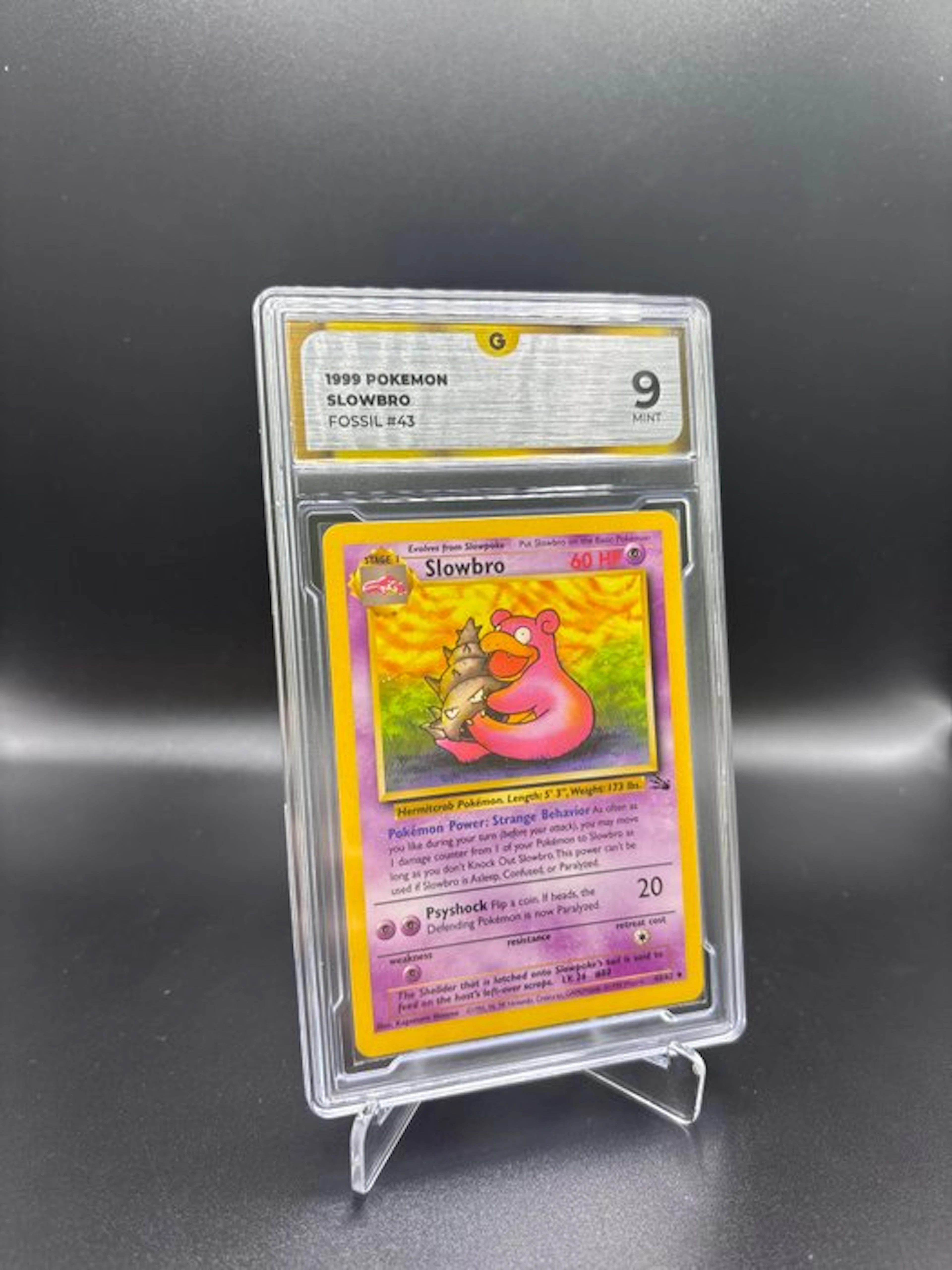 Pokémon - 1 Graded card - Slowbro #43 Fossil - GG 9