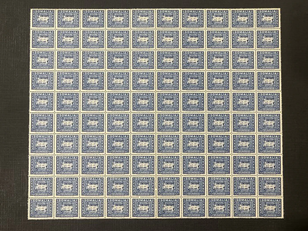 Italy 1950 - Sonalia AFIS 2-cent overprints
