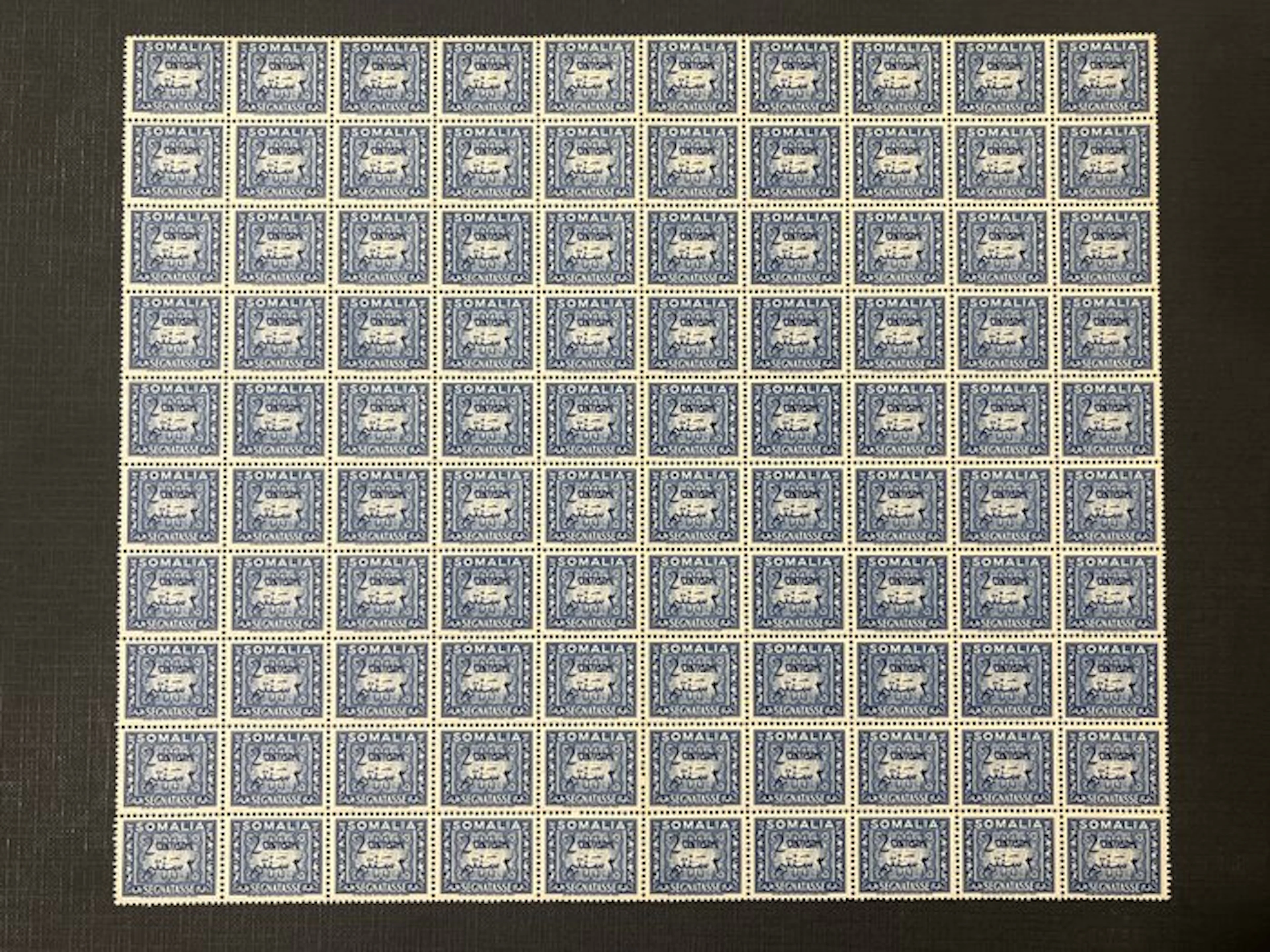 Italy 1950 - Sonalia AFIS 2-cent overprints