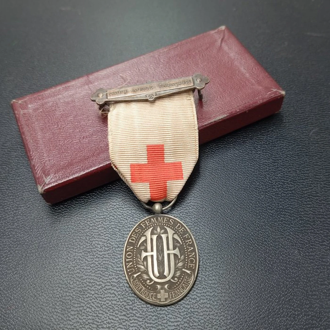 France - Medal - Médaille ancienne de la croix rouge française 14/18 - 1918