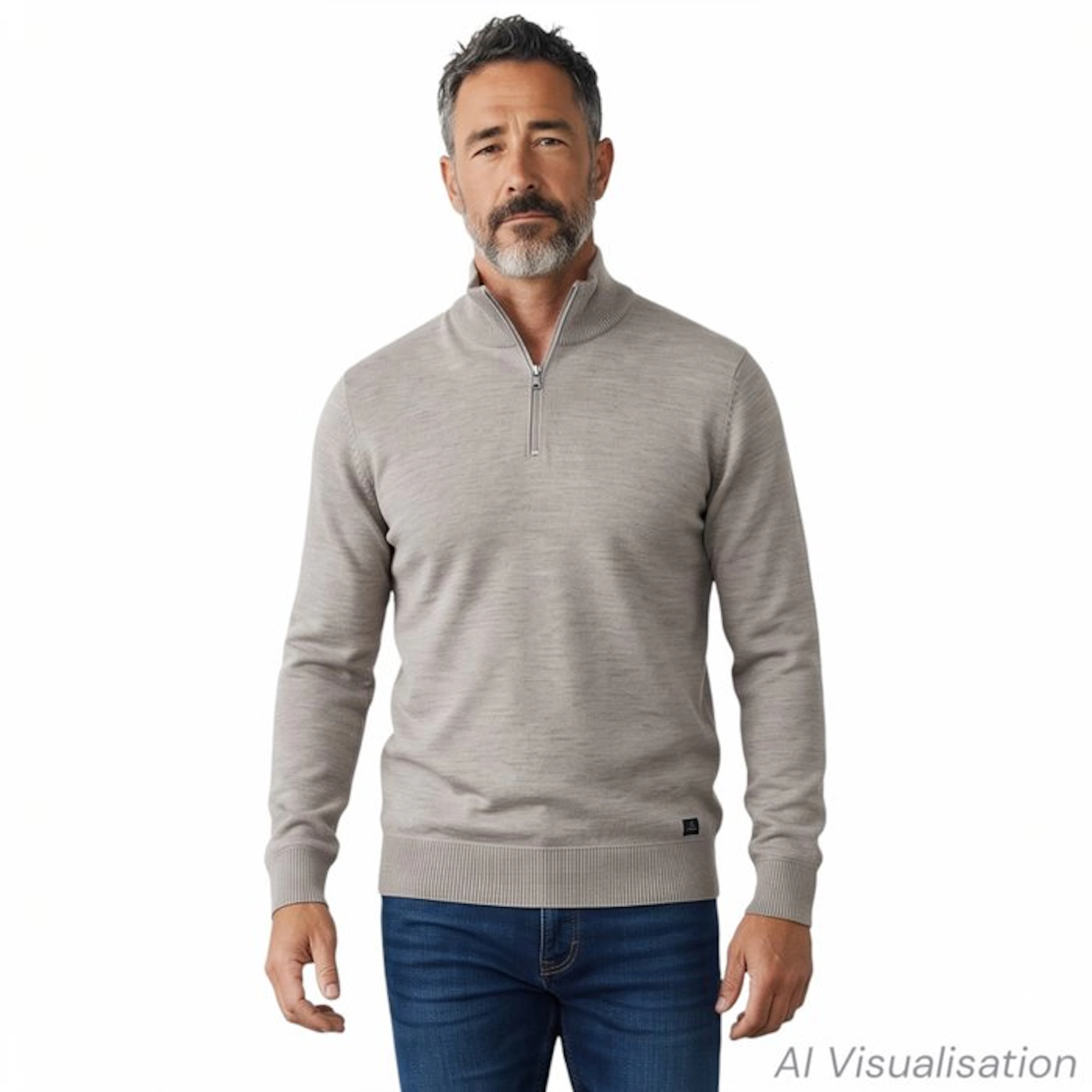 Wahts - Size S - 100% Merino Wool! - Gray - Jumper - New with tags