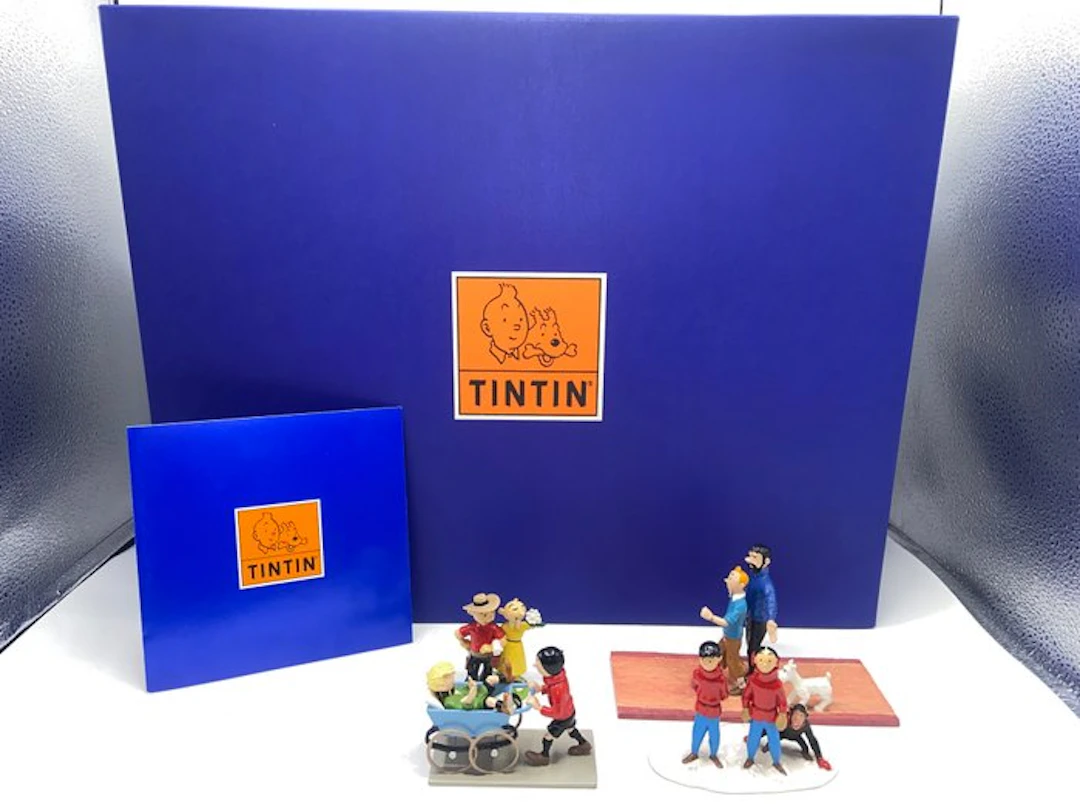 Moulinsart - Tintin - Figurines de Popol & Virginie à Tintin