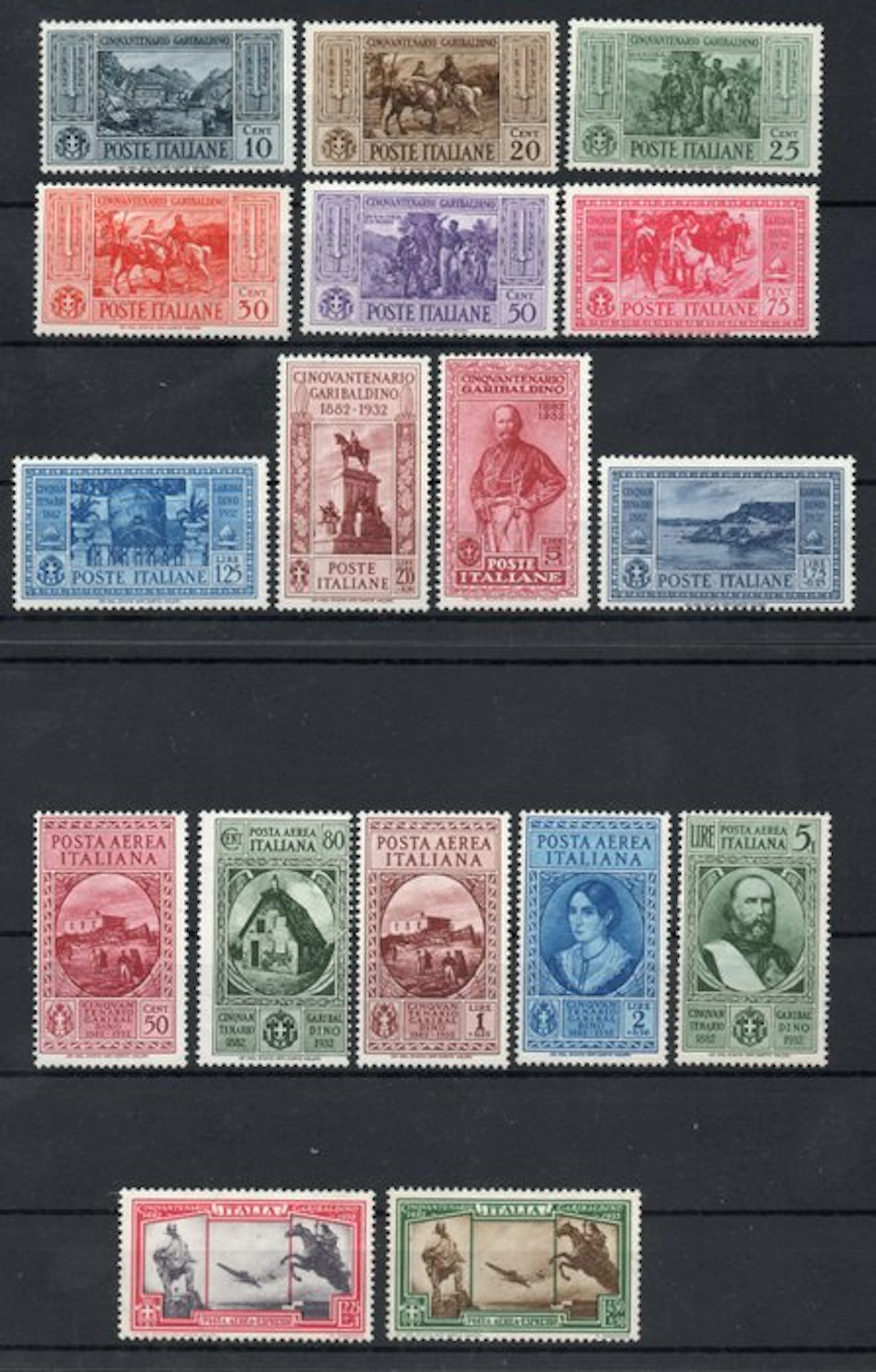 Italy Kingdom - 1932 5c Death of Garibaldi Complete Series