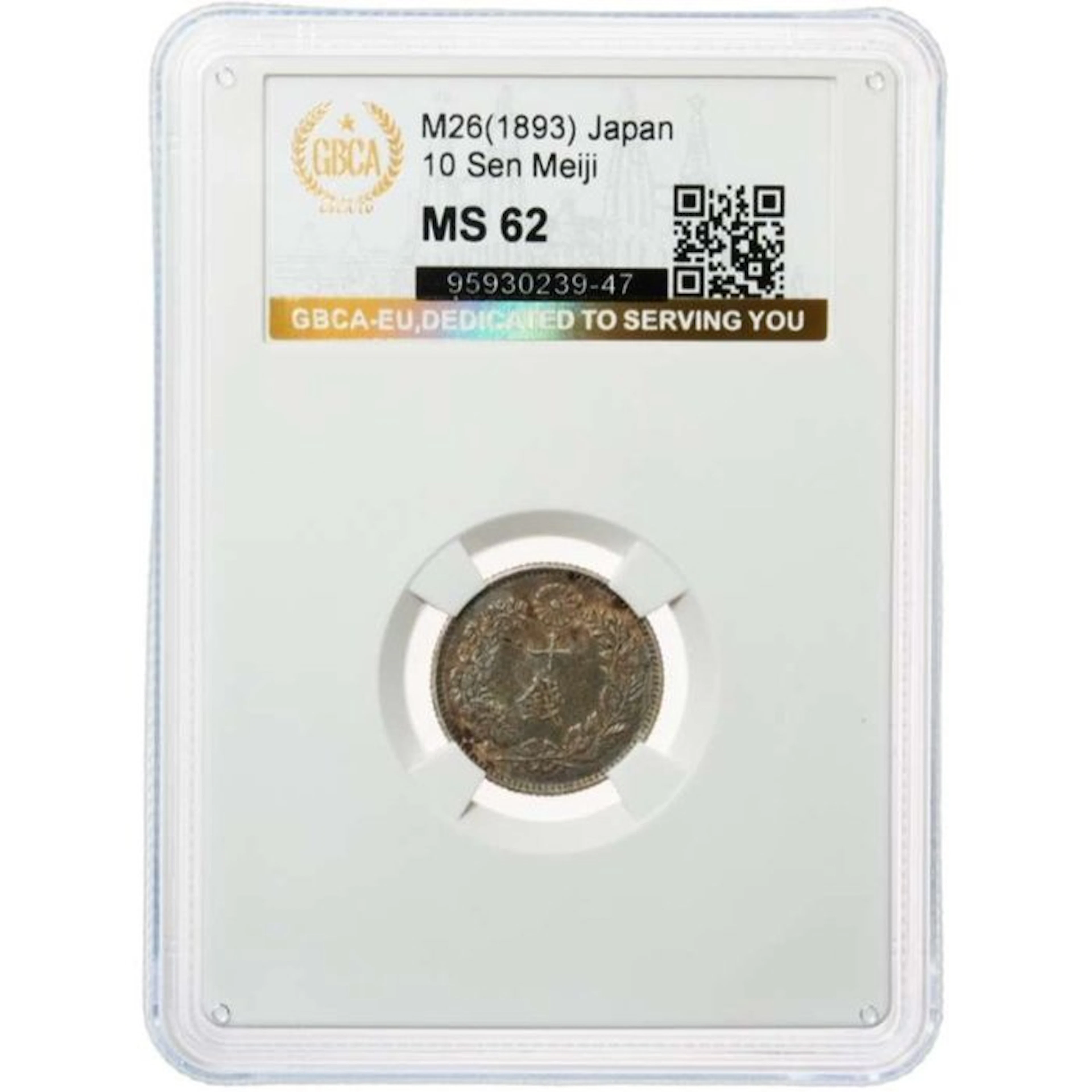 Japan. Meiji. 10 Sen Japan mint, 1893. GBCA EU - MS 62 (No reserve price)
