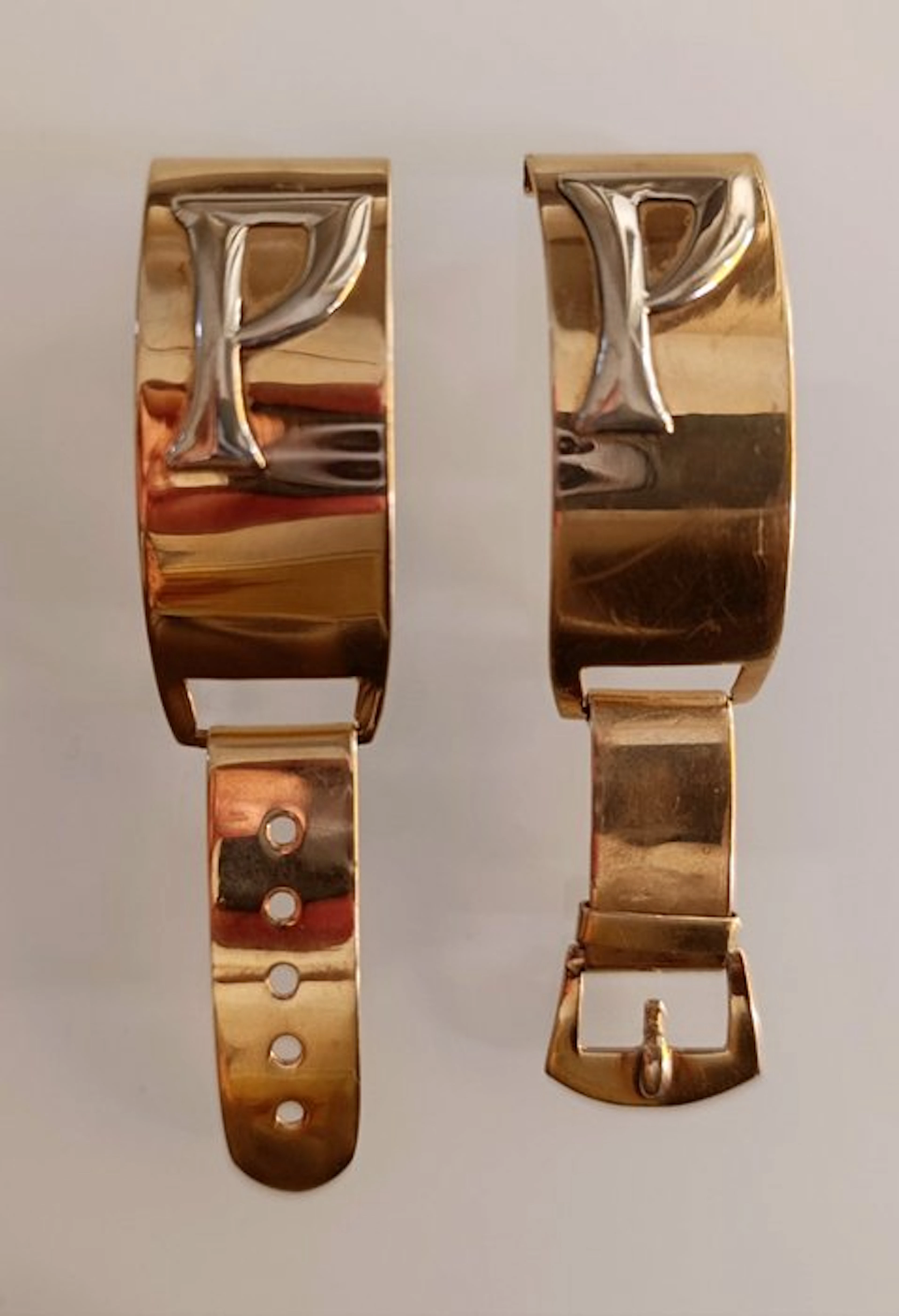 Bracelet - 18 kt. Yellow gold, White gold - except 14K gold buckle