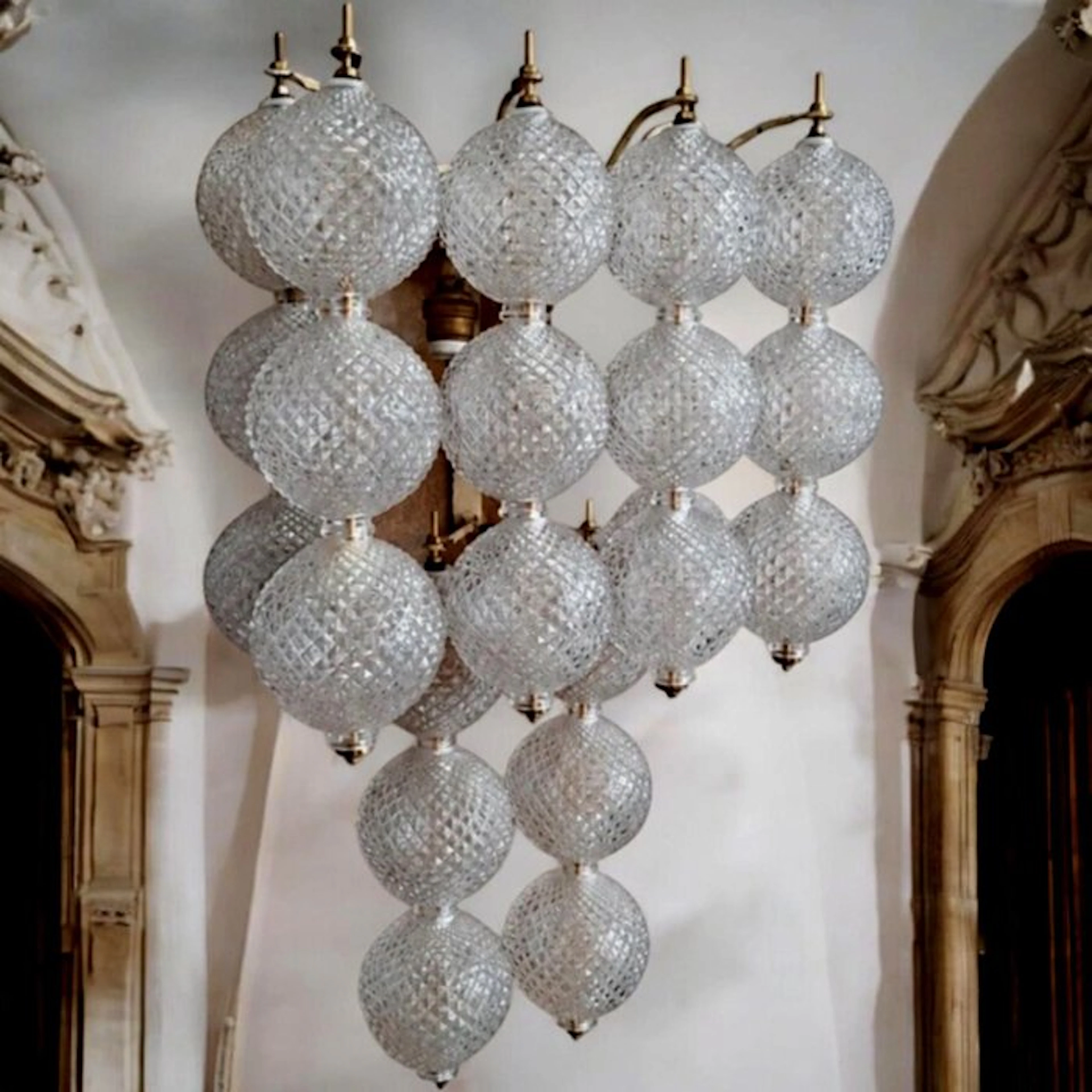 Chandelier - vintage Murano grape cluster wall lamp