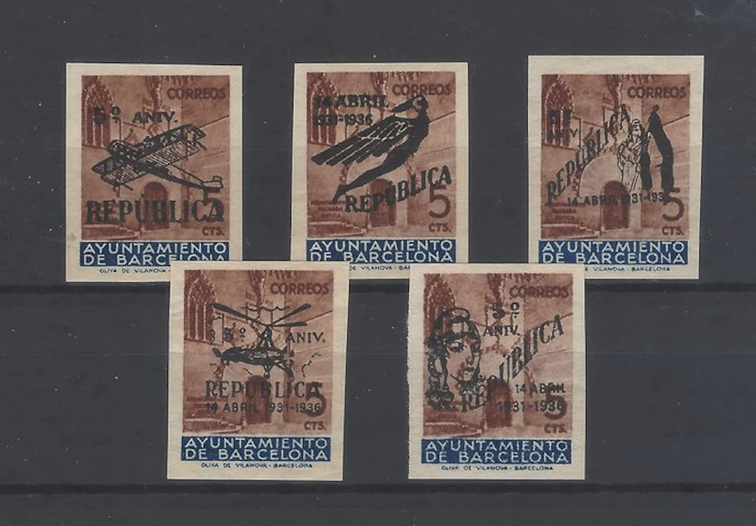 Spain 1936 - Barcelona City Council - Not issued - Edifil Ne 17/21