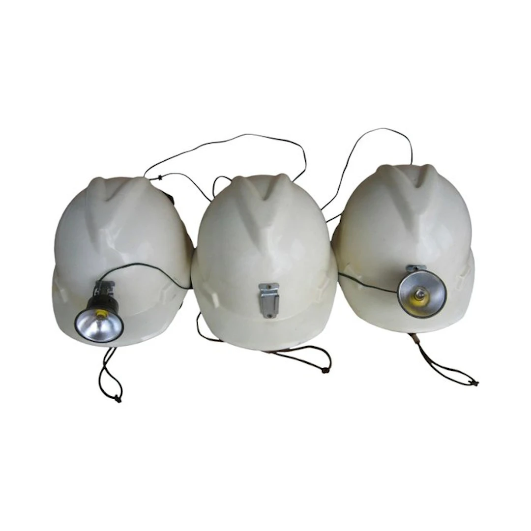 Armour helmet (3) - Industrial - Unique set of 3 original...