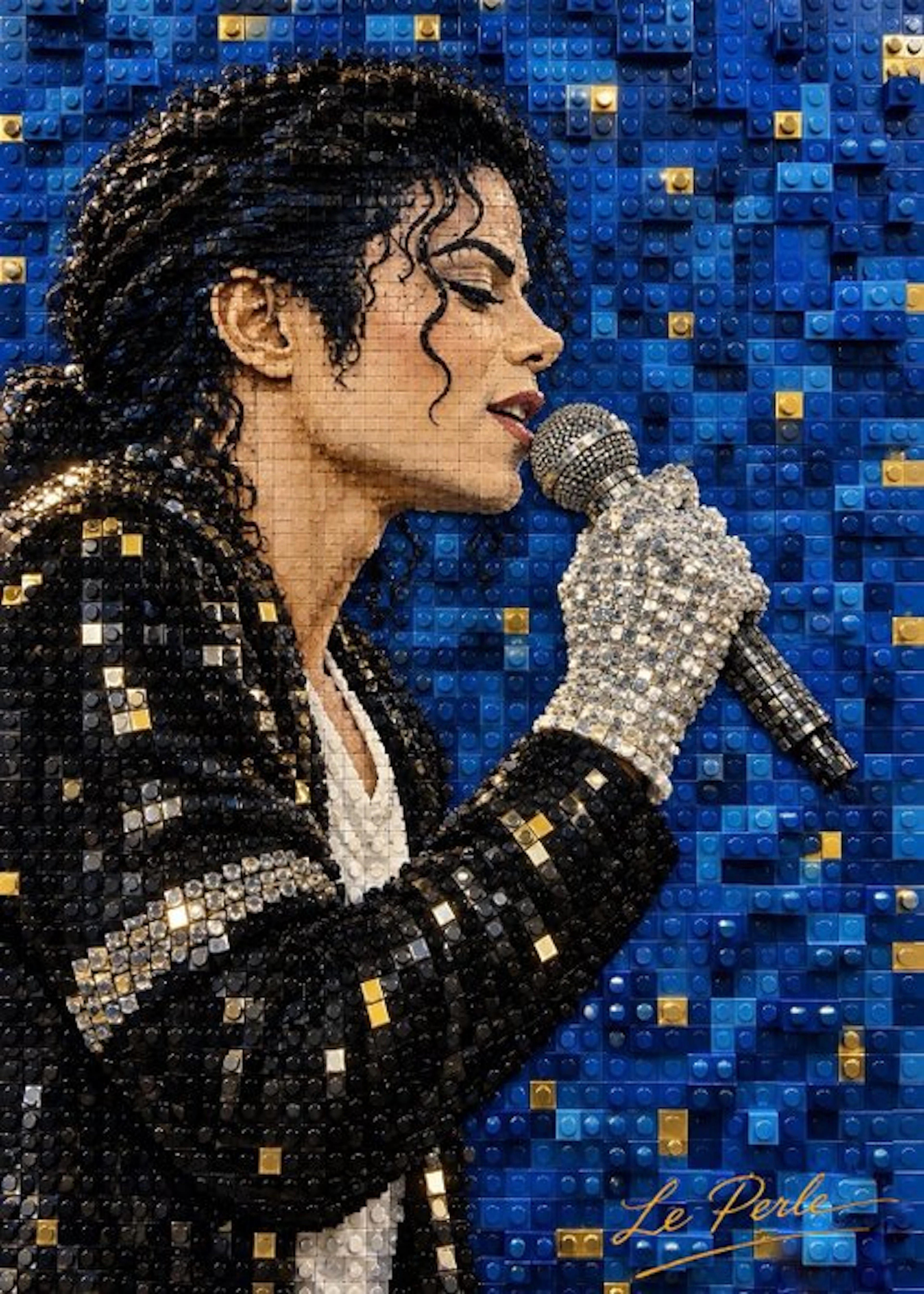 LEGO Merchandise - Le Perle [XL] Michael Jackson – Blue Brick Icon