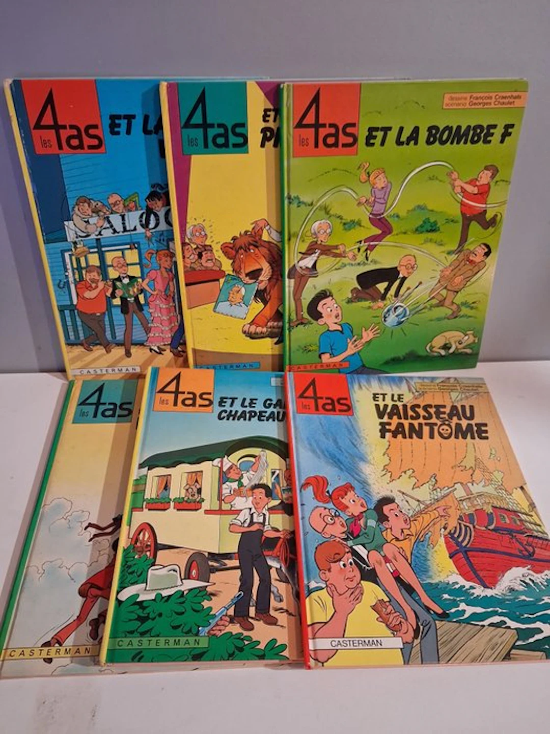 Les 4 As T11 à T16 - 6x C - 6 Album - First edition - 1973/1978