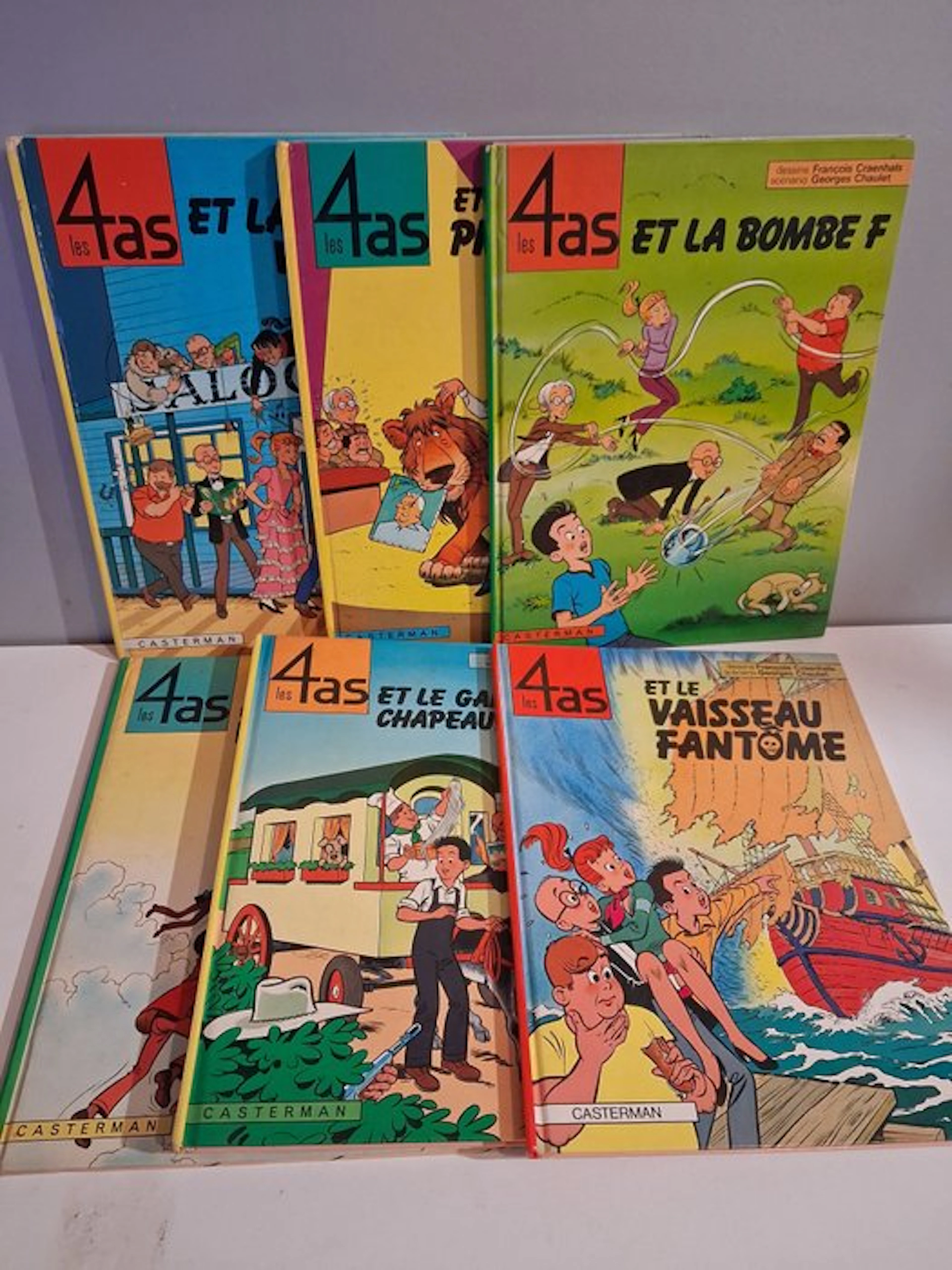 Les 4 As T11 à T16 - 6x C - 6 Album - First edition - 1973/1978