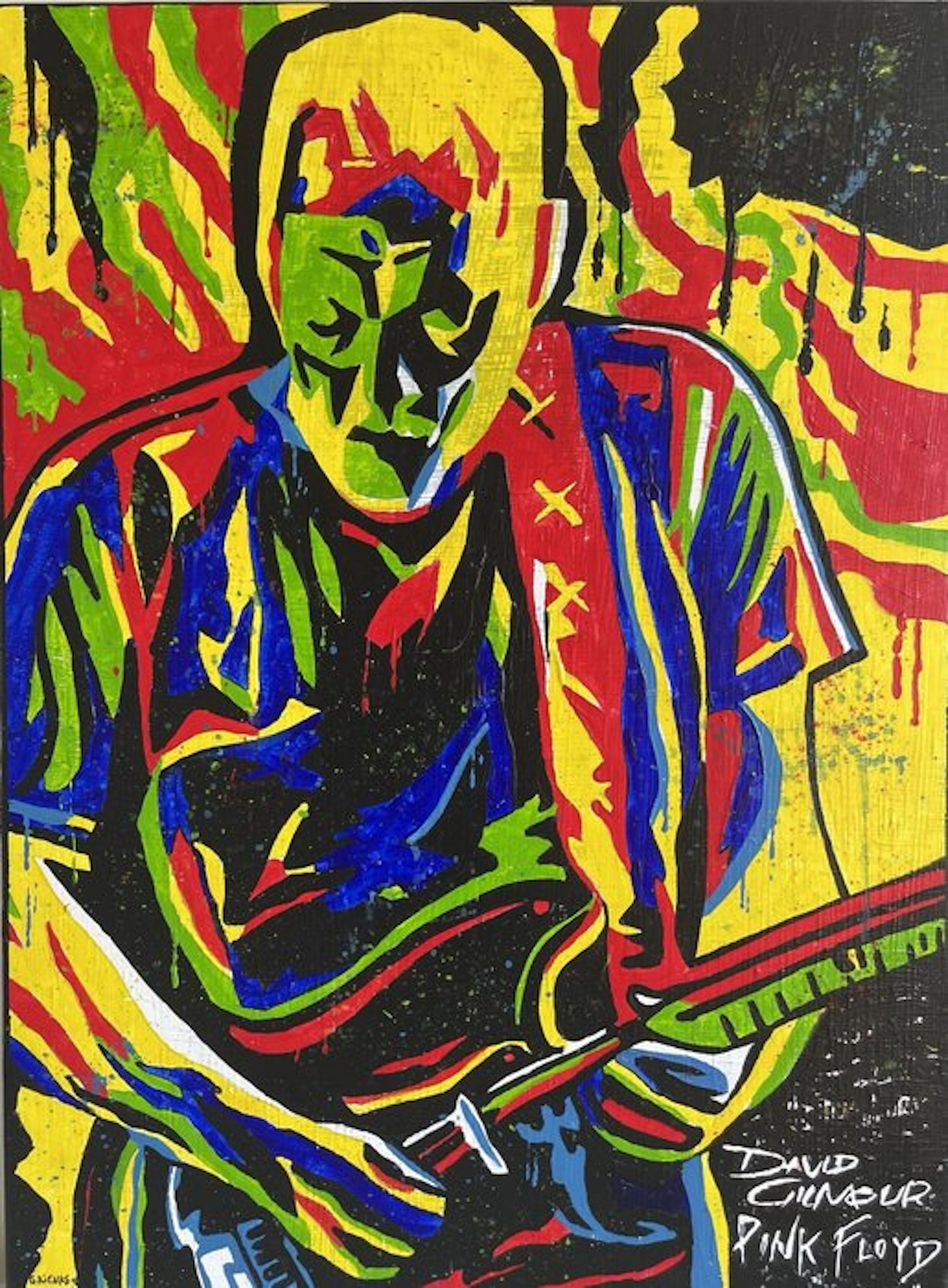 Gerke Rienks - David Gilmour, Handpainted