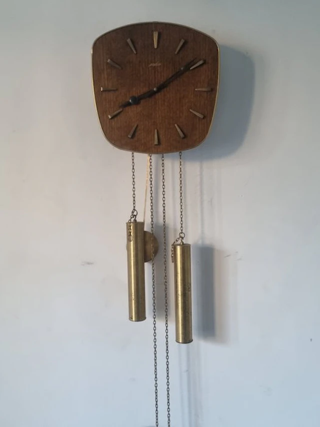 Wall clock - Junghans - Vintage - Teak - 1950-1960 - Vintage Junghans