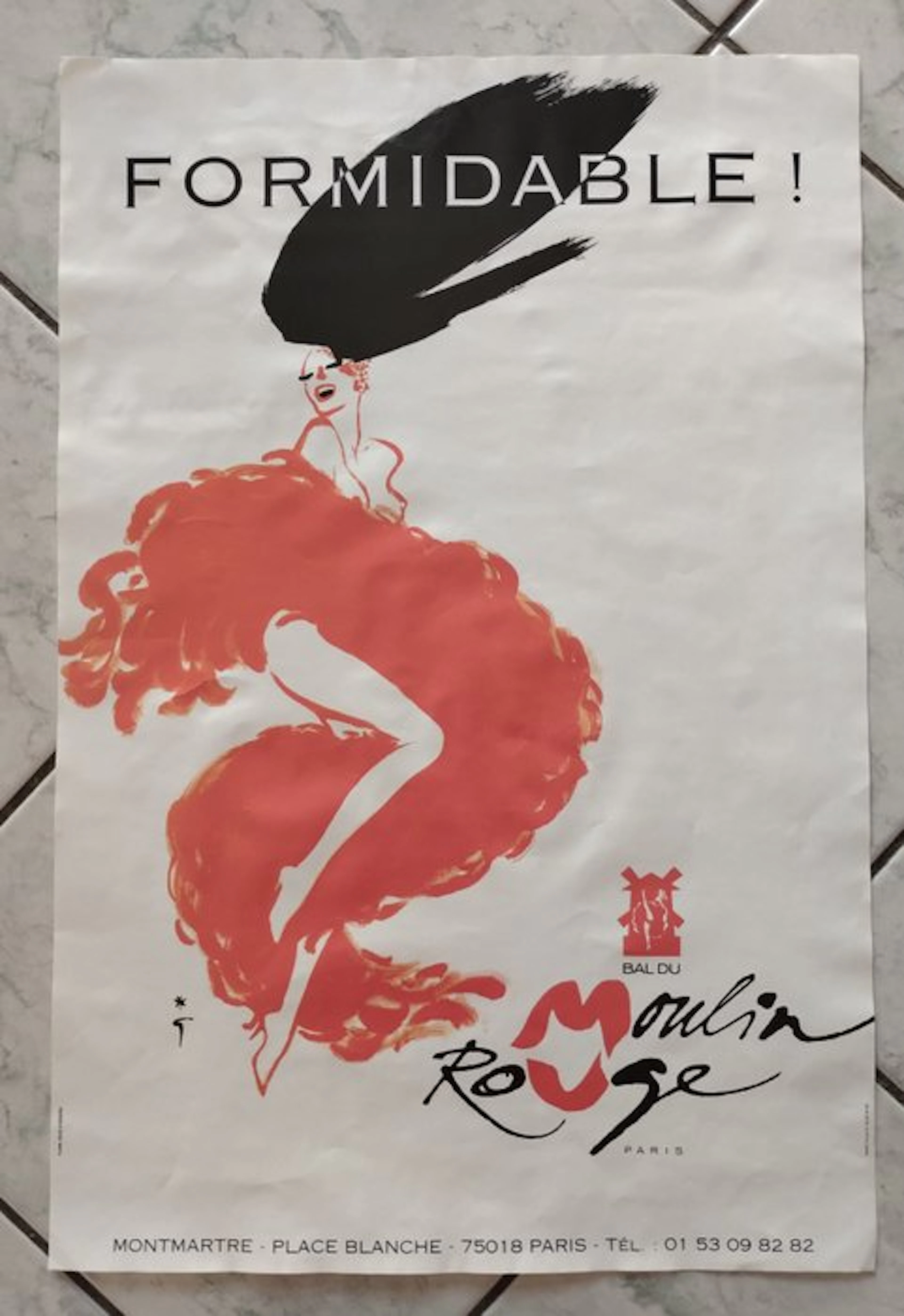 René Gruau - Moulin Rouge - Formidable - 1980s