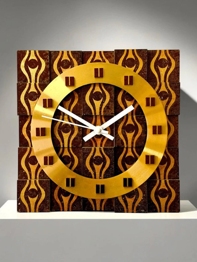 Wall clock - Juwelier Hörl Prototype - Mid-century modern Steel