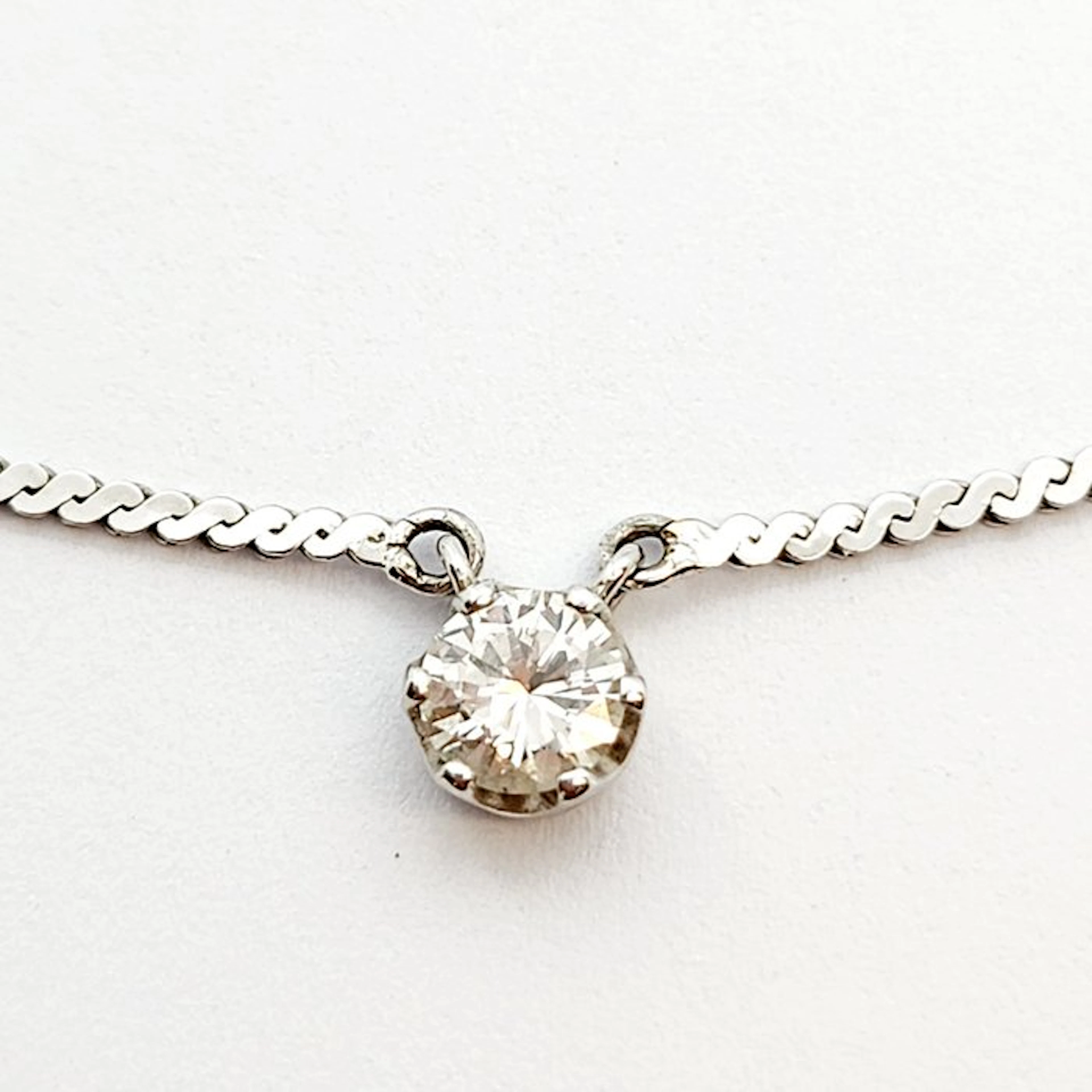 Necklace - 18 kt. White gold - 0.45ct. tw. Diamond (Natural)
