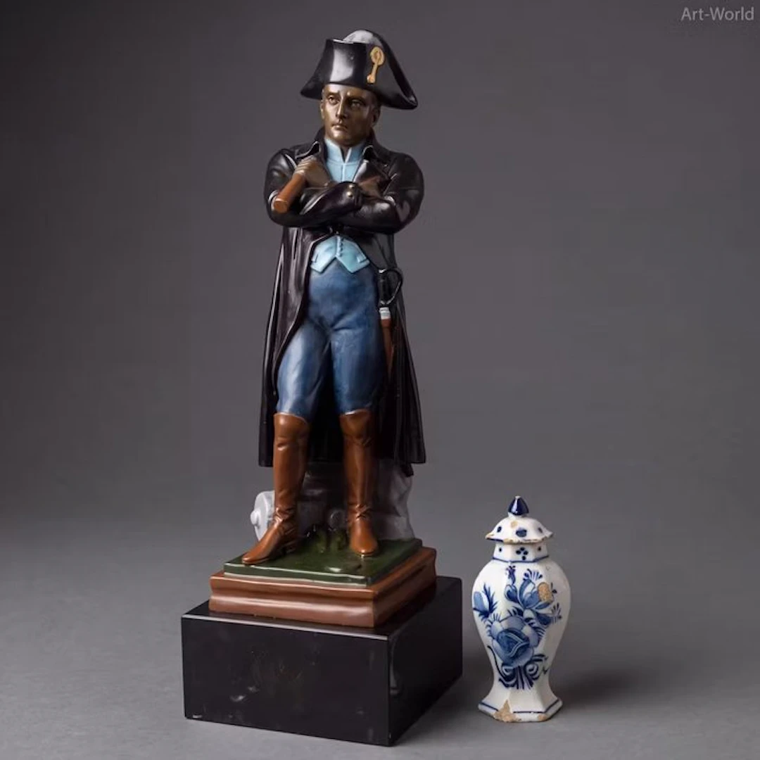 Statue, Napoleon 30 cm / 2.7 kg - 30.7 cm - Bronze, Marble