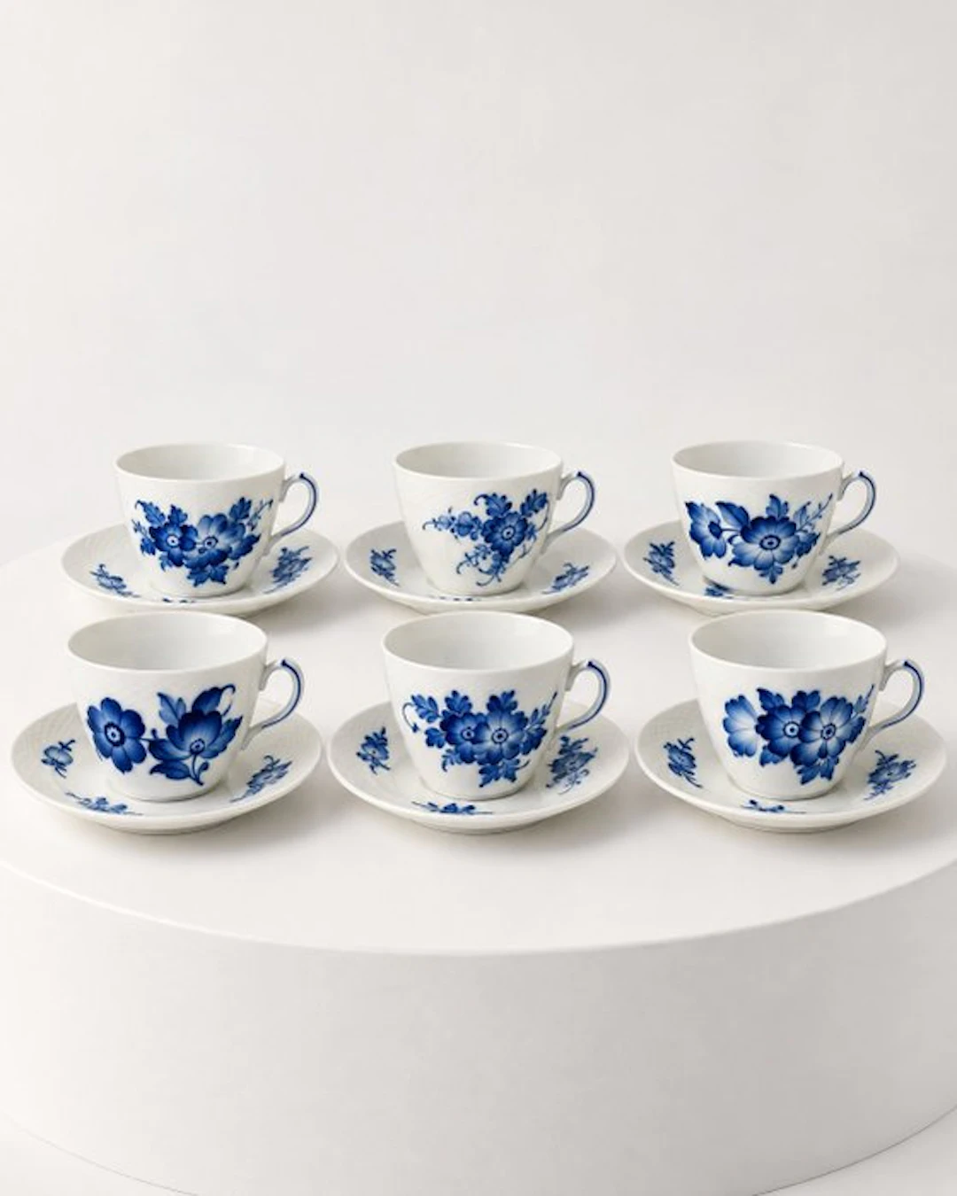 Royal Copenhagen - Coffee set for 6 (12) - Blue Flower...