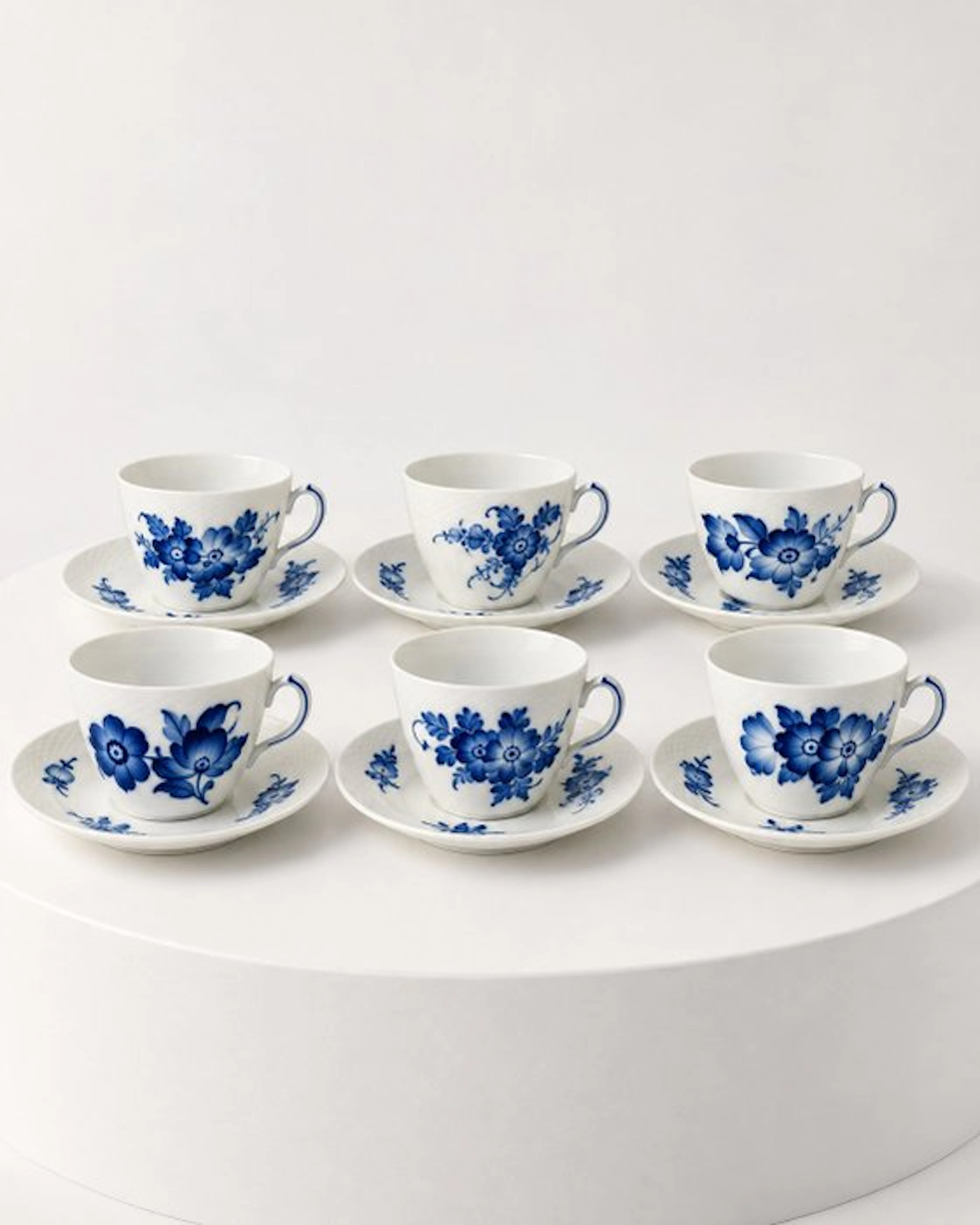 Royal Copenhagen - Coffee set for 6 (12) - Blue Flower...