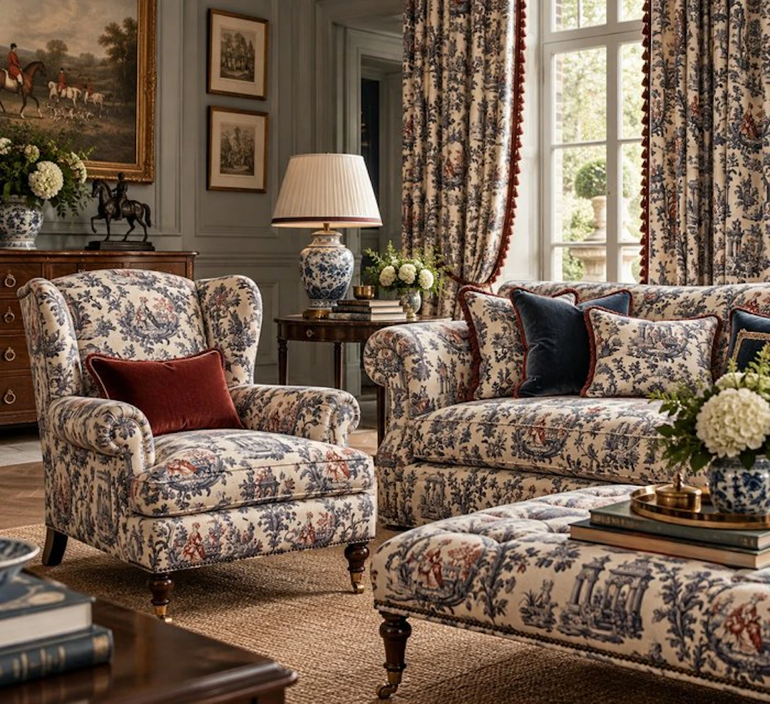 Toile de Jouy – Elegance of Times Past - Textile - 280 cm - 250 cm