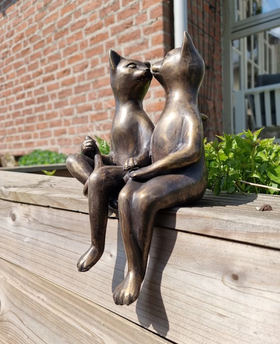 Figurine - Cats in love - Bronze