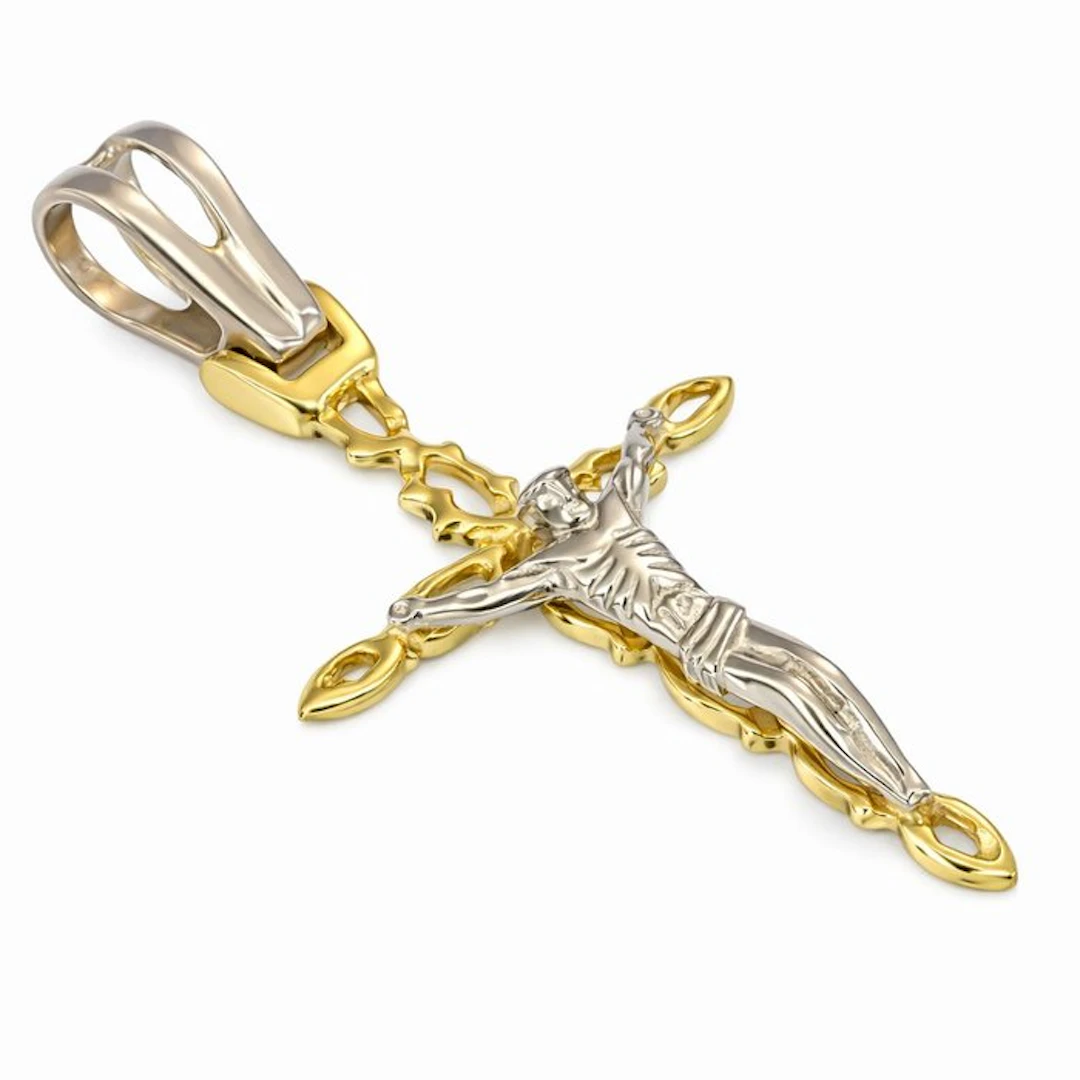 Pendant - 18 kt. Yellow gold, White gold - Made in Italy - Handmade