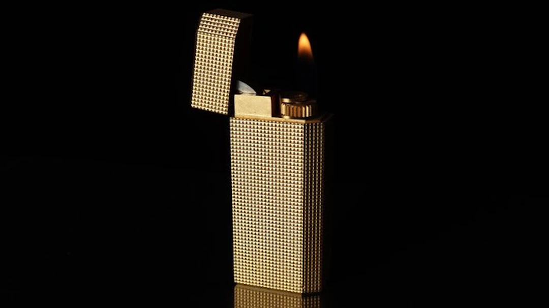 Cartier - Pentagon mini Pattern Vintage gas Lighter - Lighter - Gold plated