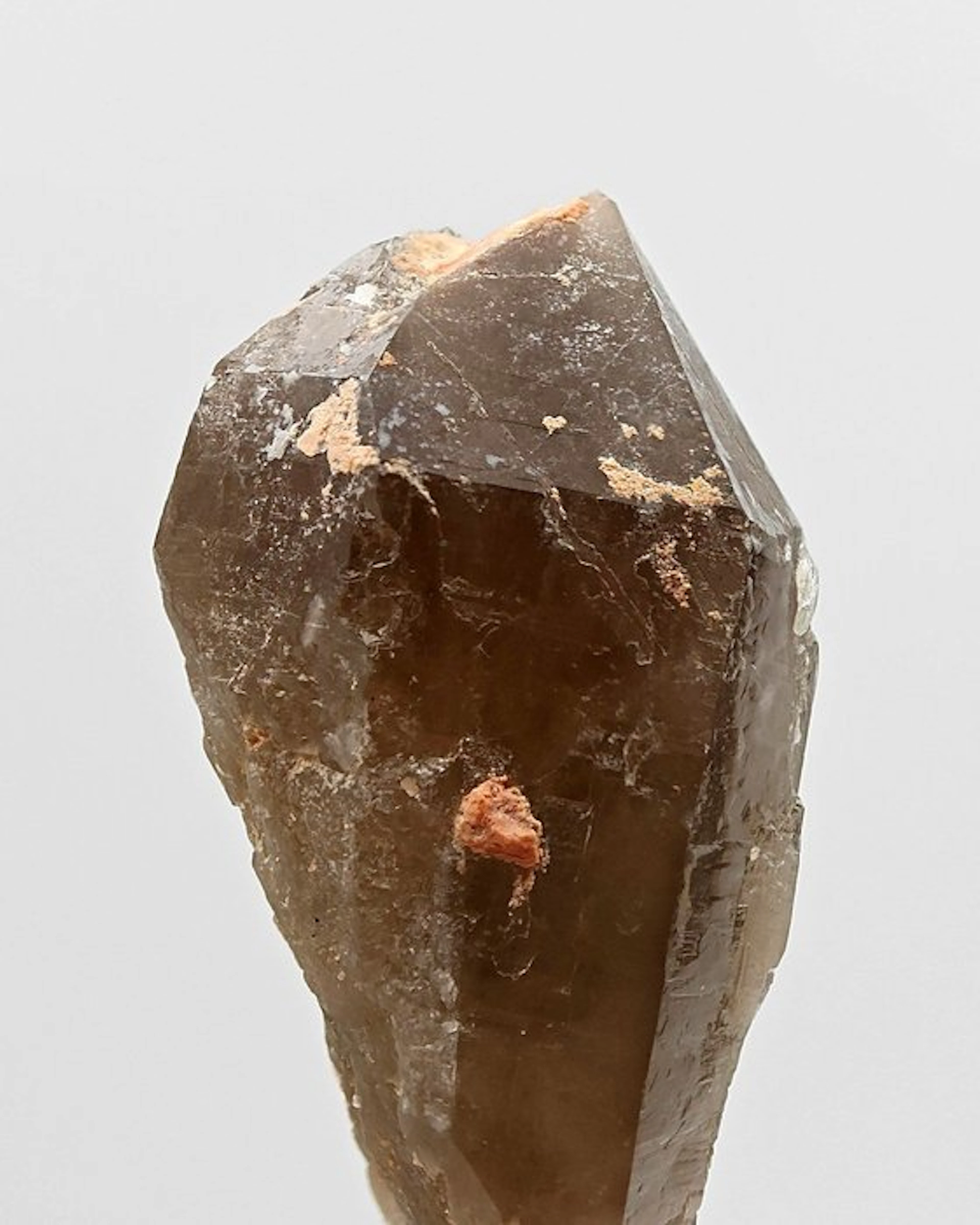 Coarse smoky quartz with orthoclase Crystals on matrix...