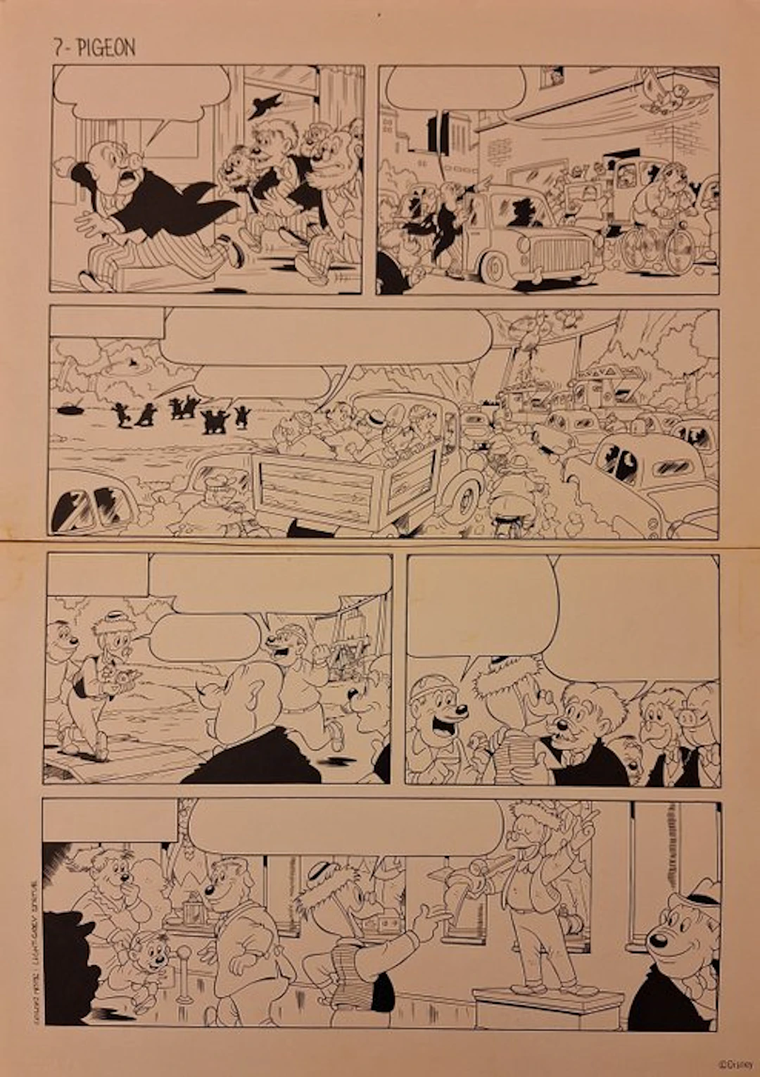 Tino Santanach Hernandez - 1 Original page - Donald Duck...