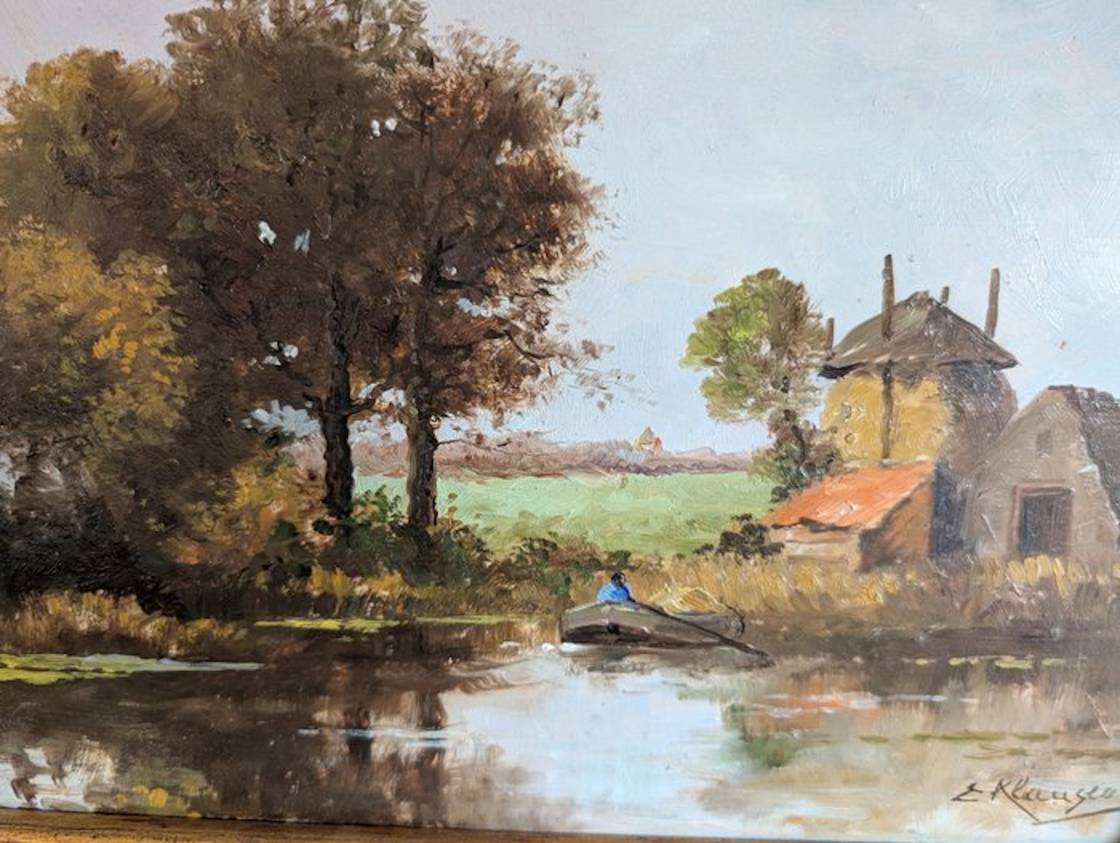 Eduard Klausen (XX) - Hollands landschap